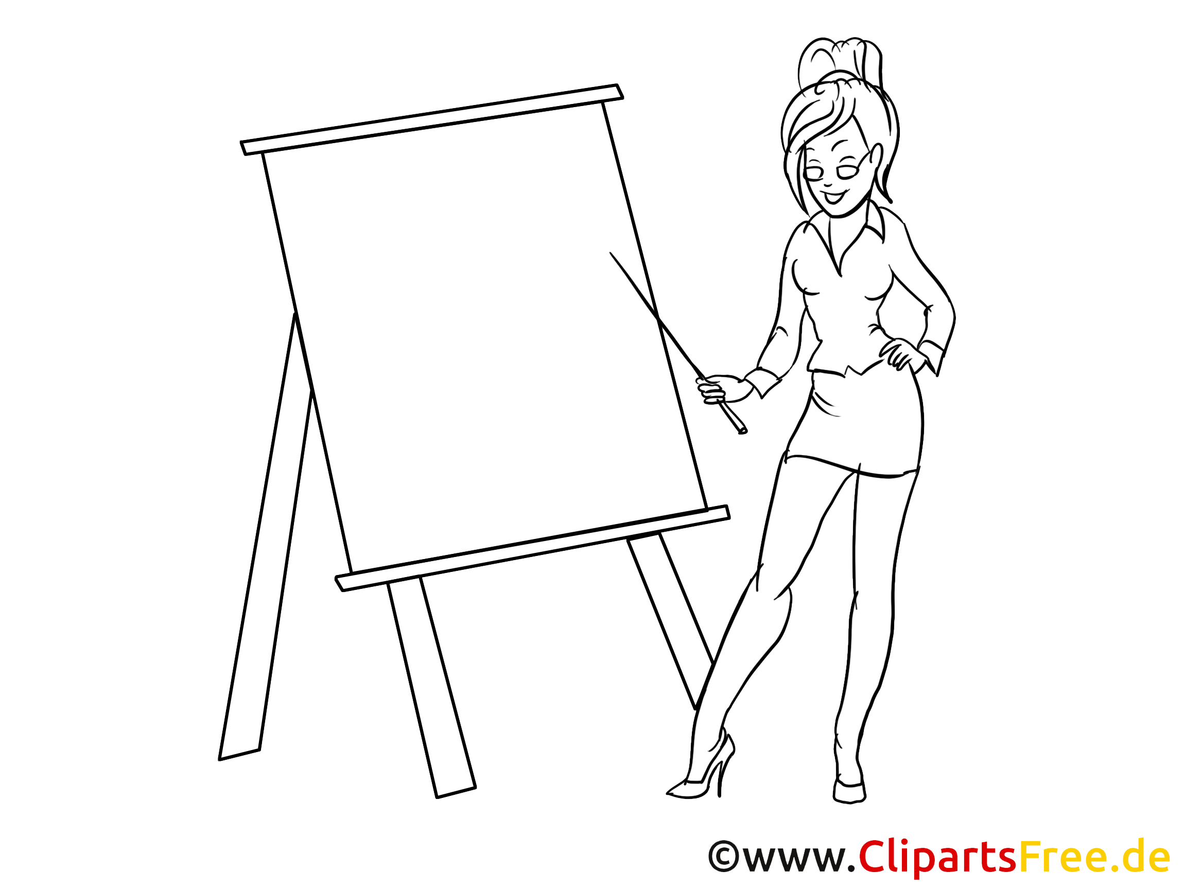 Junge Frau Clipart, Bild, Zeichnung, Cartoon