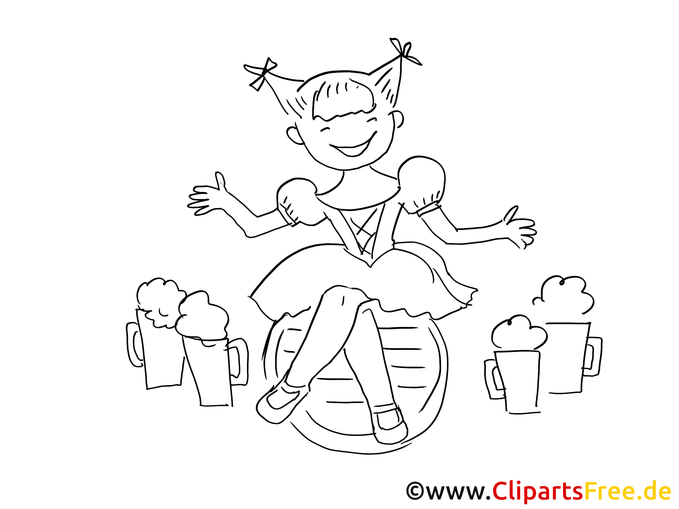 オクトーバーフェストの画像 イラスト クリップアート グラフィックの黒と白の女の子 オクトーバーフェストの画像 イラスト クリップアート グラフィックの黒と白の女の子