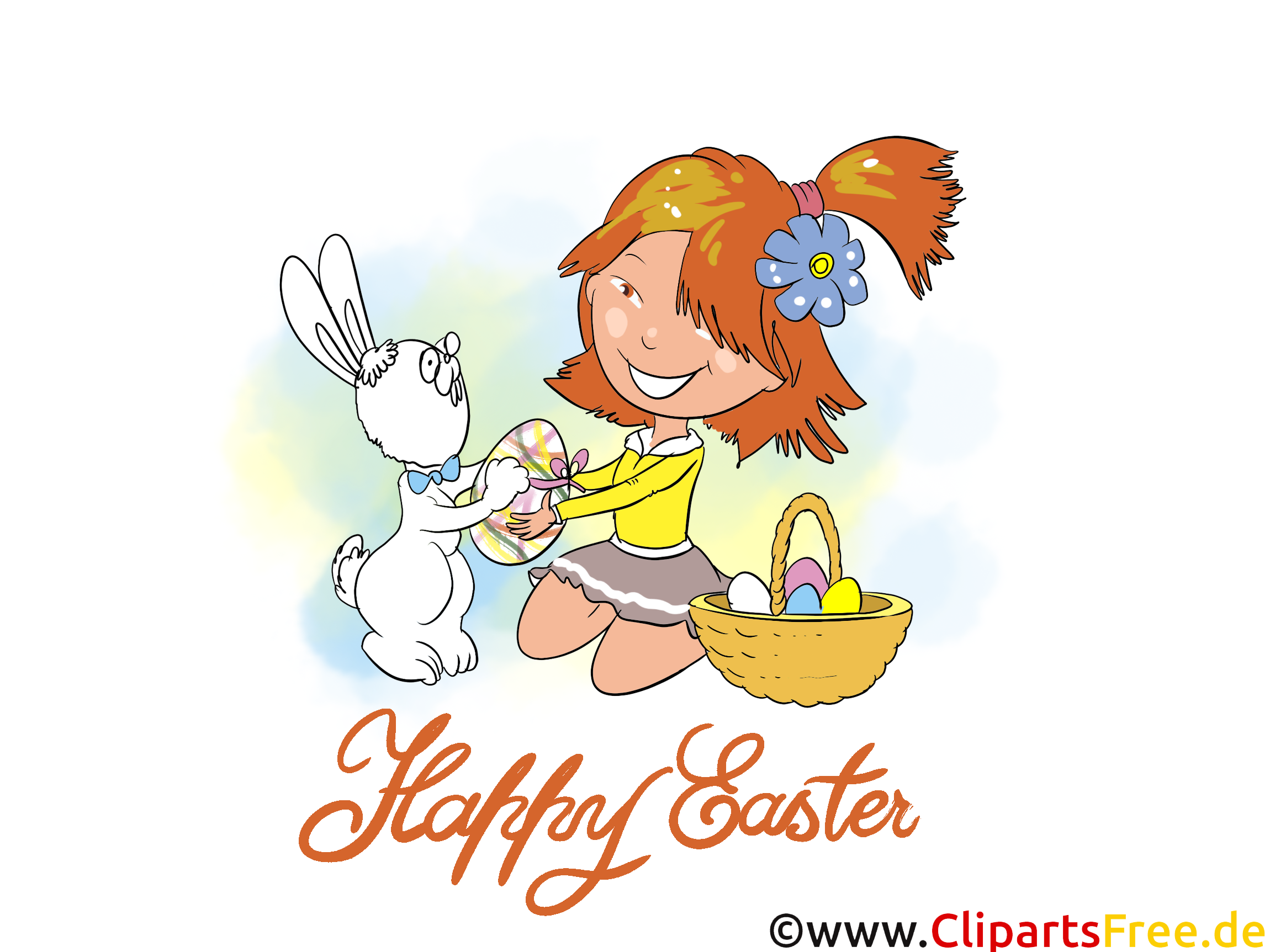 eCard Happy Easter Illustration Pic Image Clip Art gratis