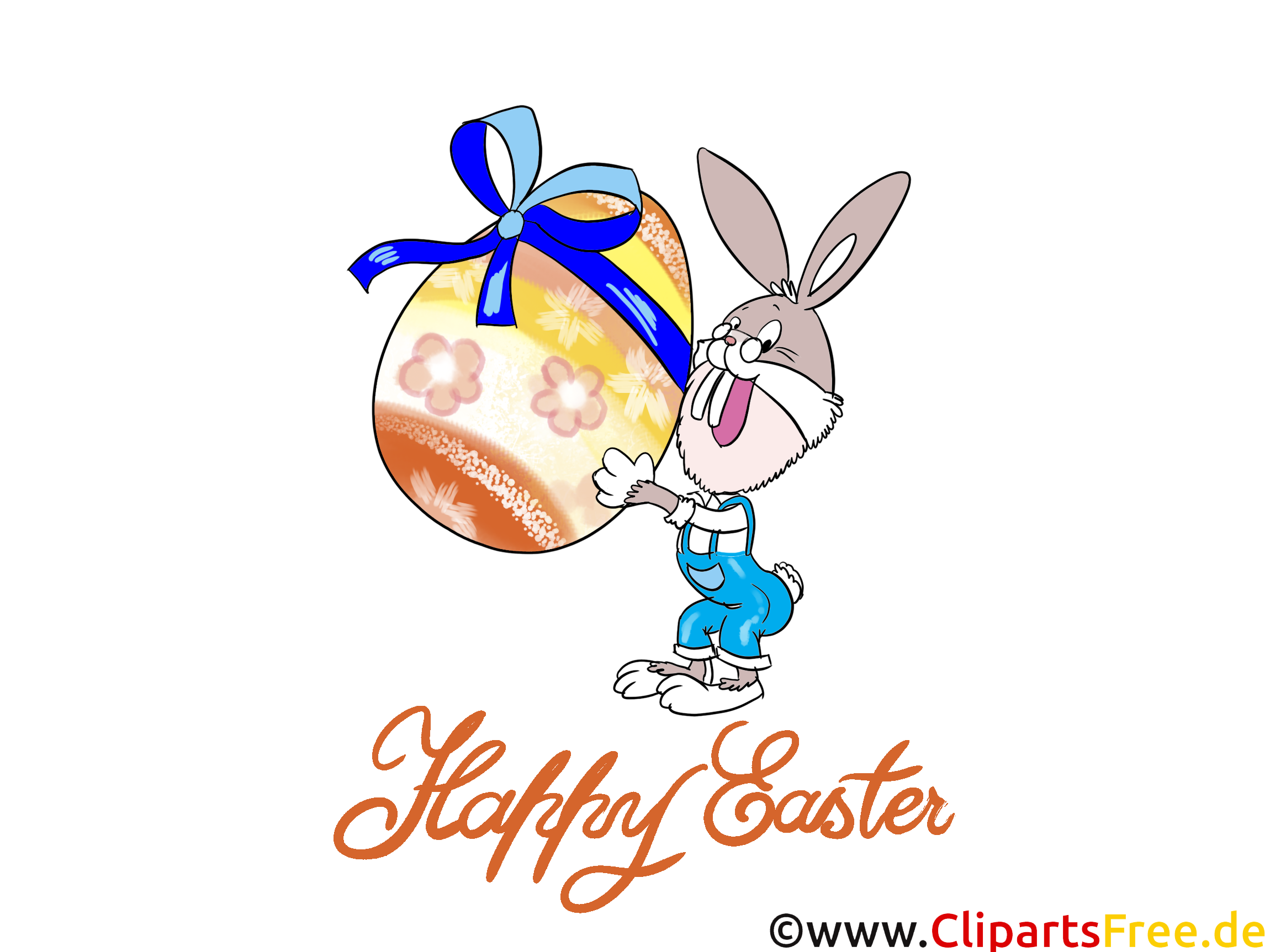 Ostern Bilder lustig - lustige Osterhase mit Osterei