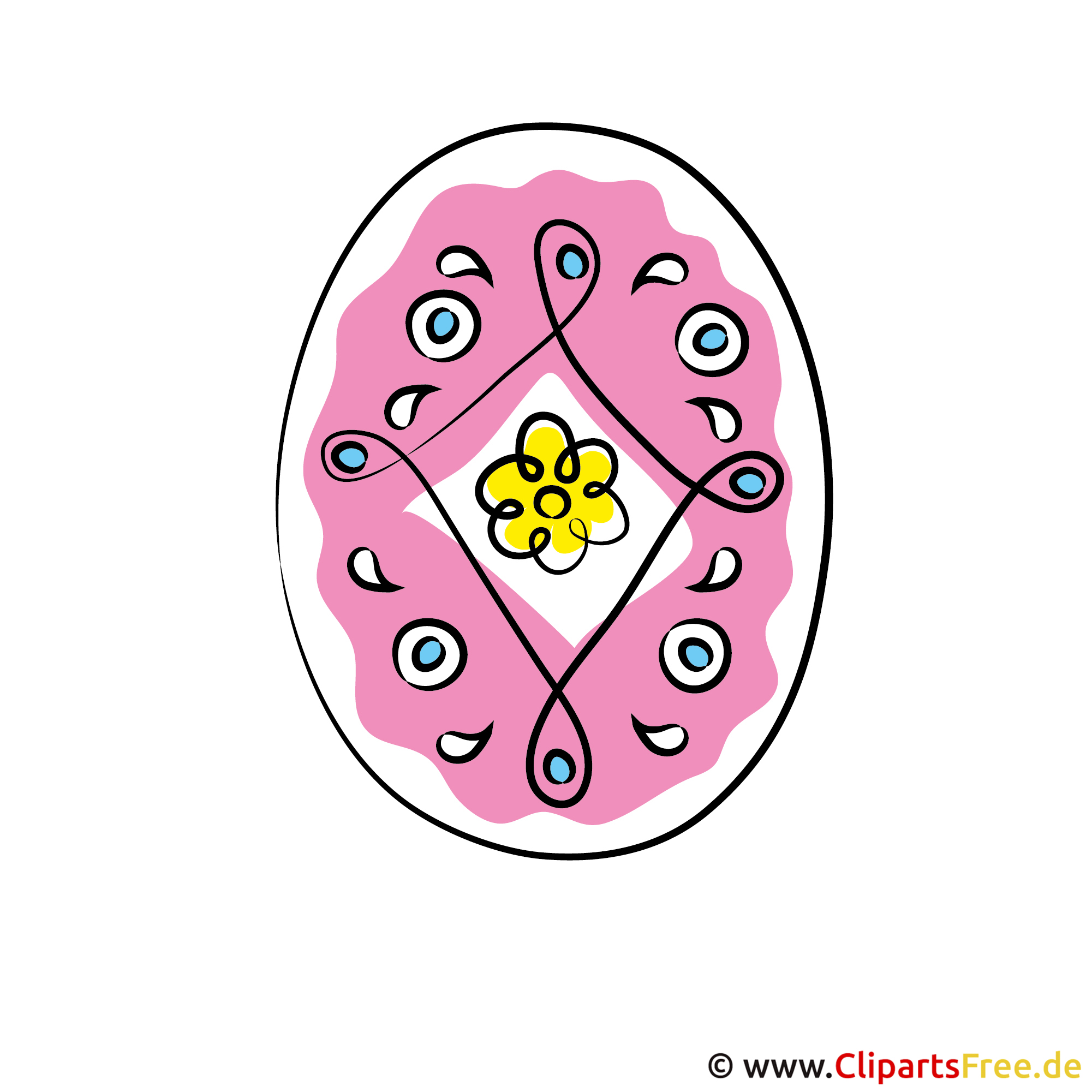  Foto zu Karten zu Ostern selbst gestalten mit Osterei Clipart 