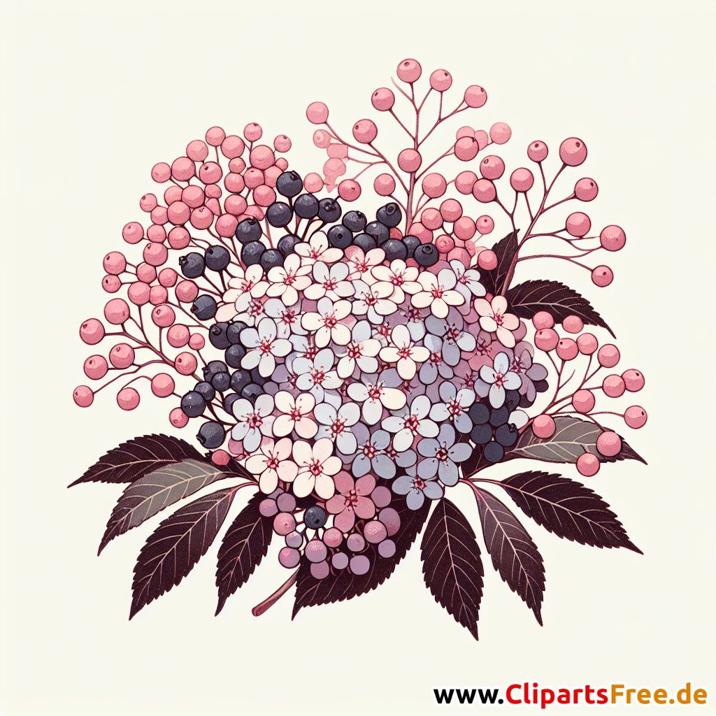 Holunder Clipart - Bilder zum Thema Bäume