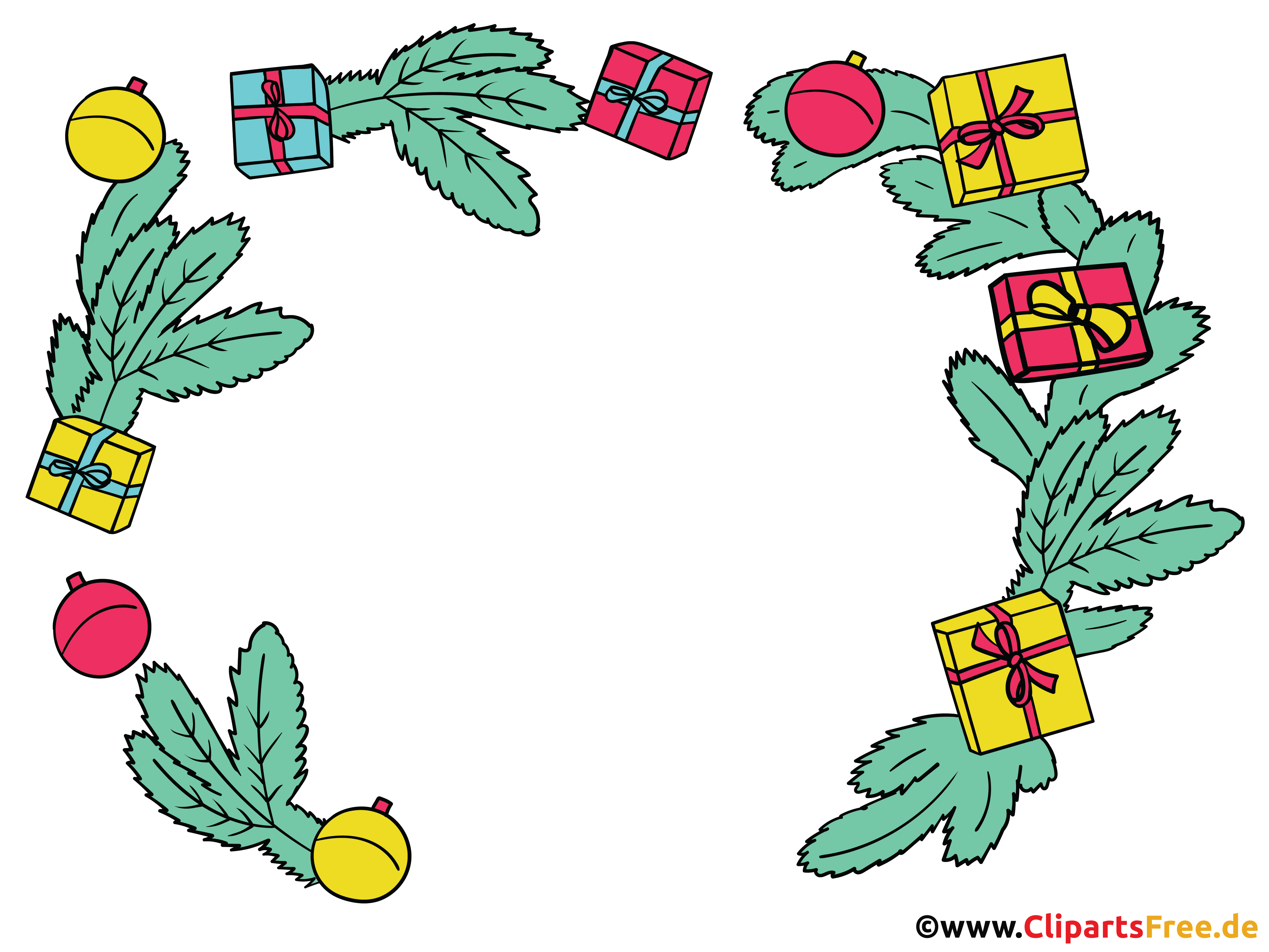 Bilderrahmen zu Weihnachten PNG transparent