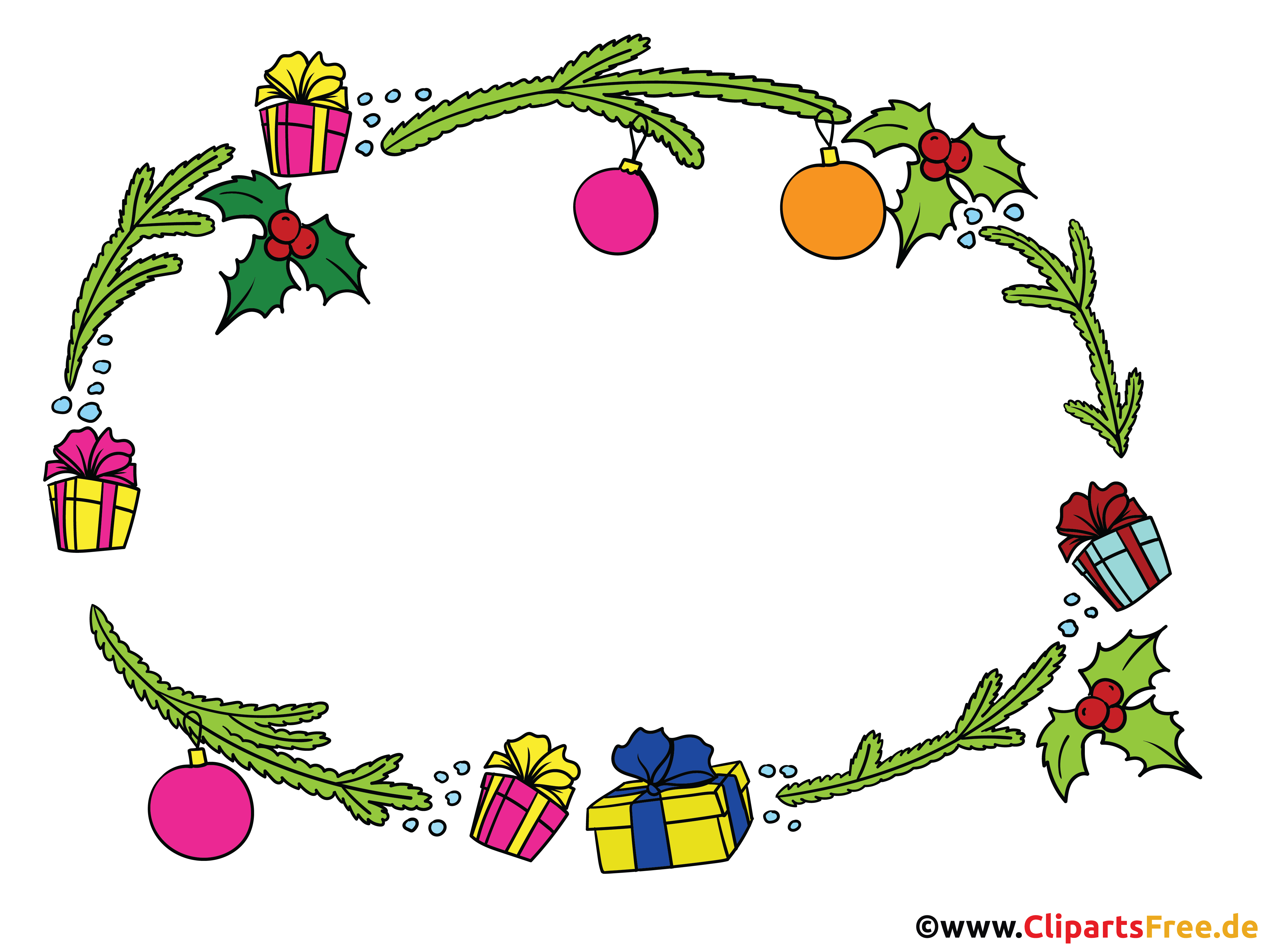 Weihnachtliche Rahmen für Word PNG-Bild