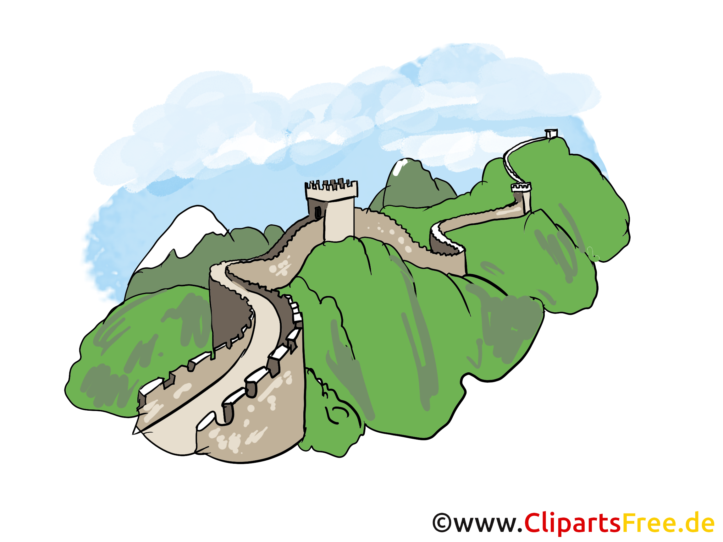Great Wall Of China Bild Clipart Illustration Grafik Gratis