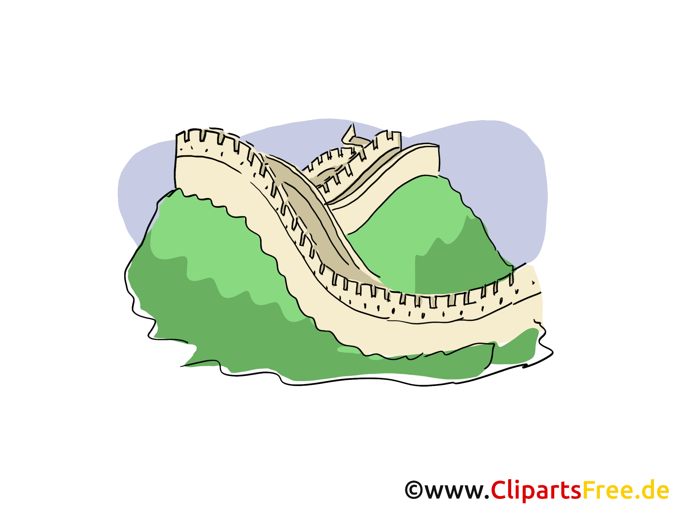 万里の長城のクリップアート 写真 漫画