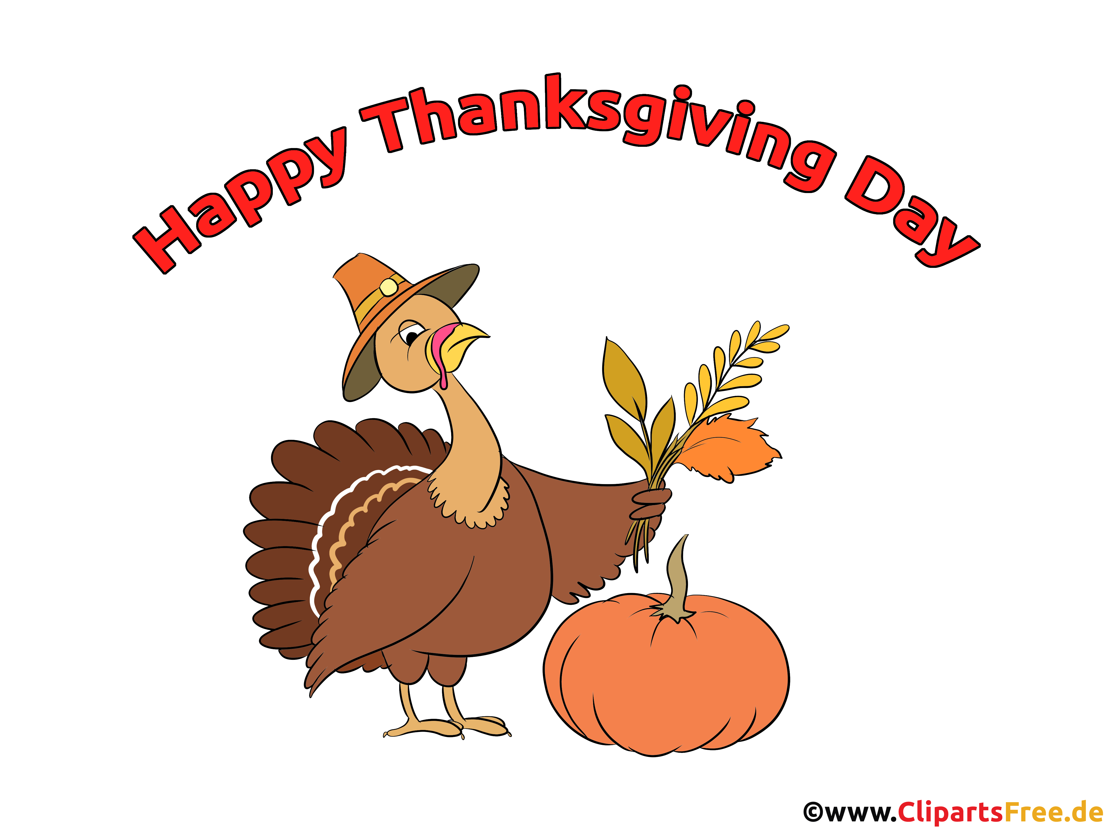Happy Thanksgiving Day cartoon clip art