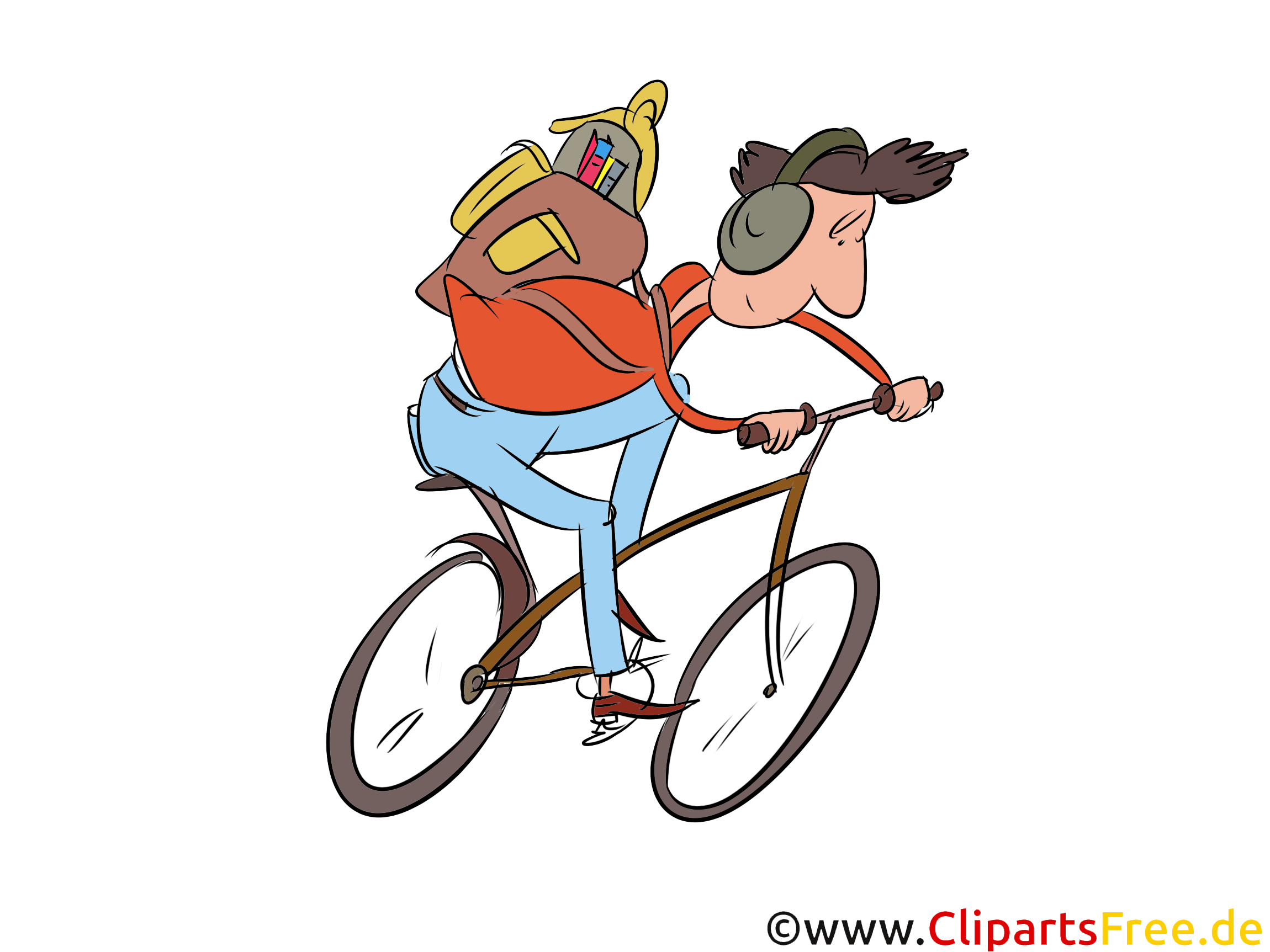 Bilder für Schule Schüler auf dem Fahrrad