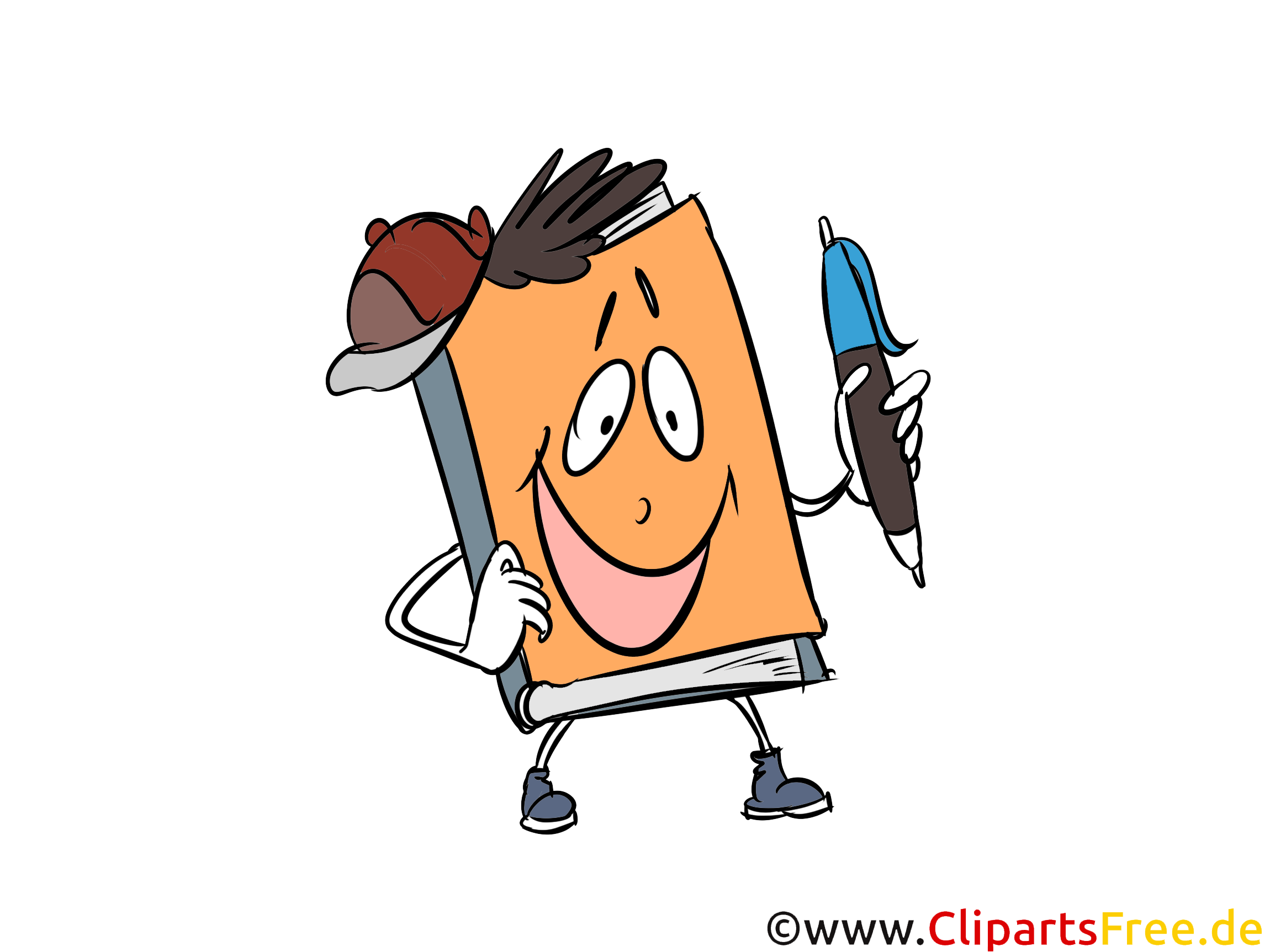 Clipart Maskottchen Buch Schule Lernen Lehre Ausbildung