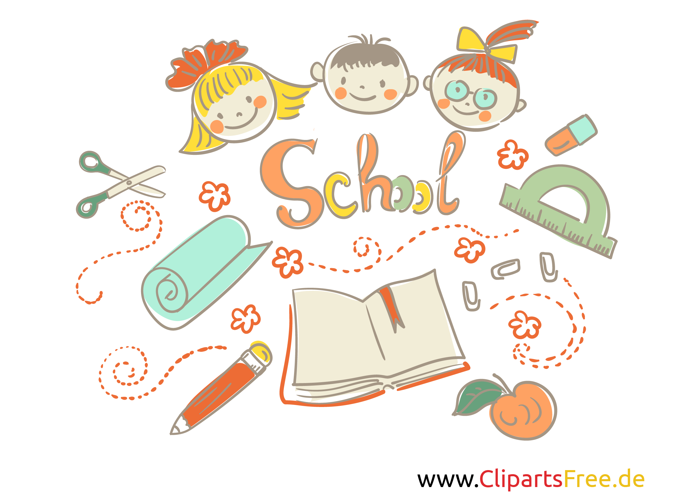 Free Clip Art School Bunt Und Lustig