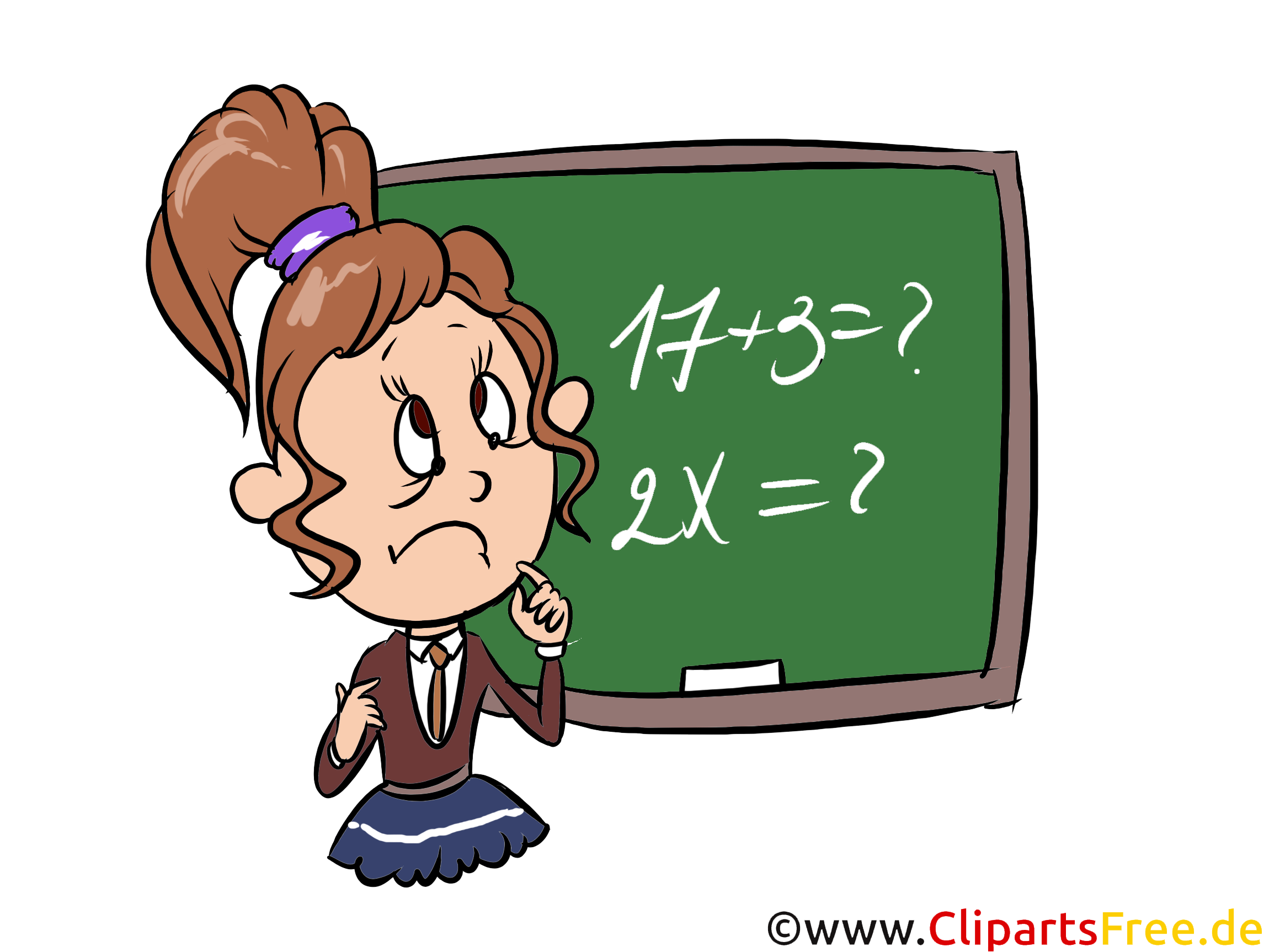 方程式解決数学の授業クリップアート 画像 イラスト