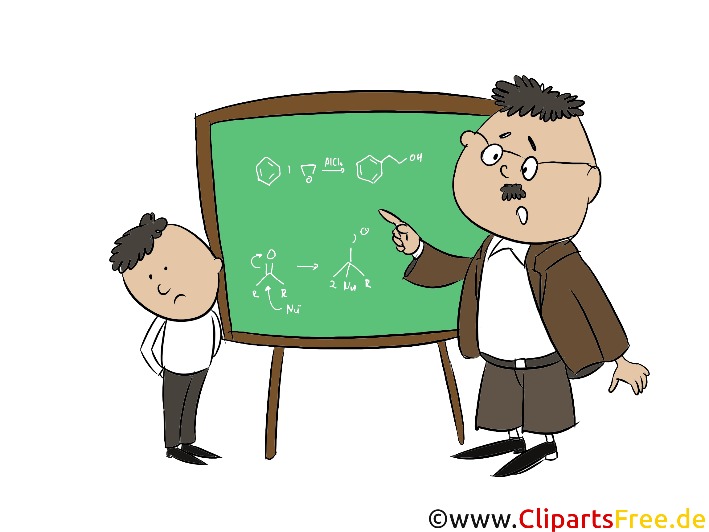 Schuler Und Lehrer Clipart Bild Illustration