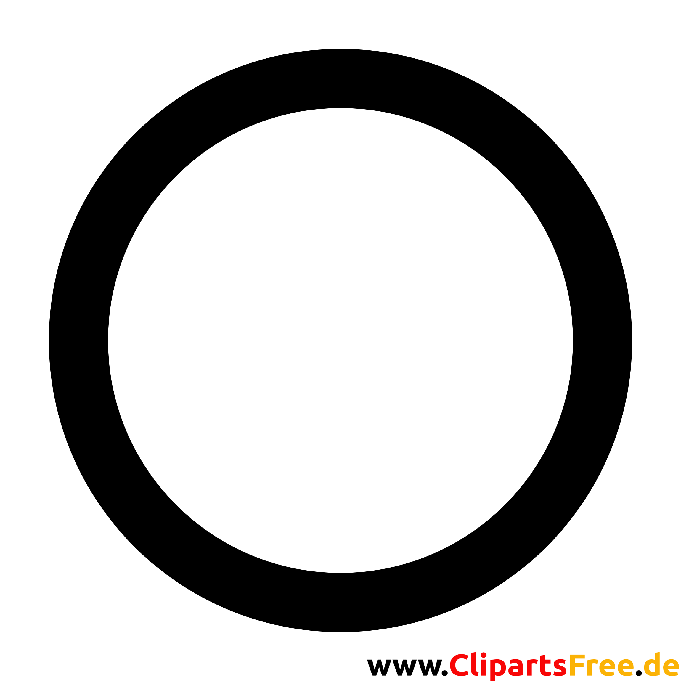 Kreis Clipart Bild Grafik Illustration Schwarz Weiss