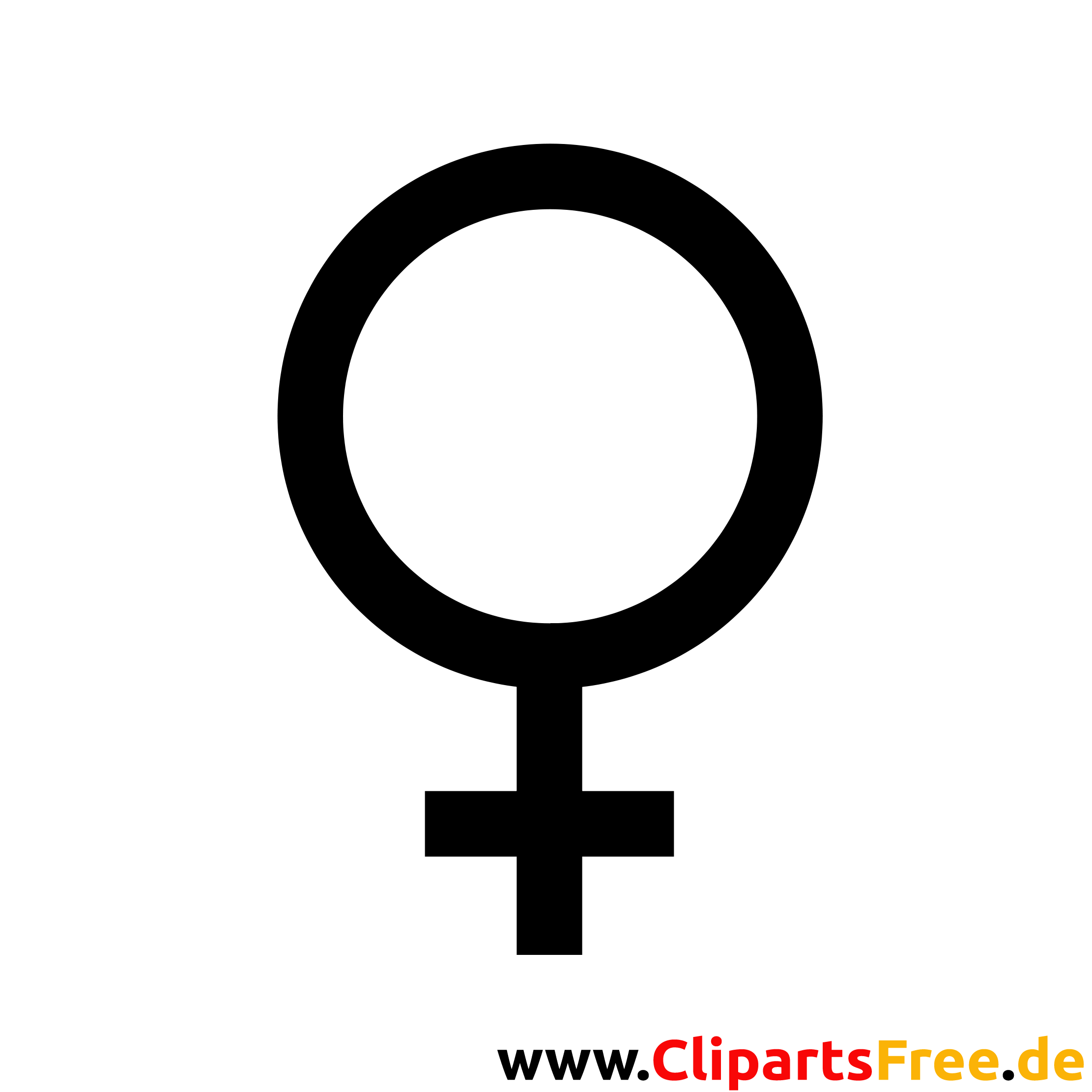 金星のシンボルクリップアート 画像 黒と白のグラフィック無料