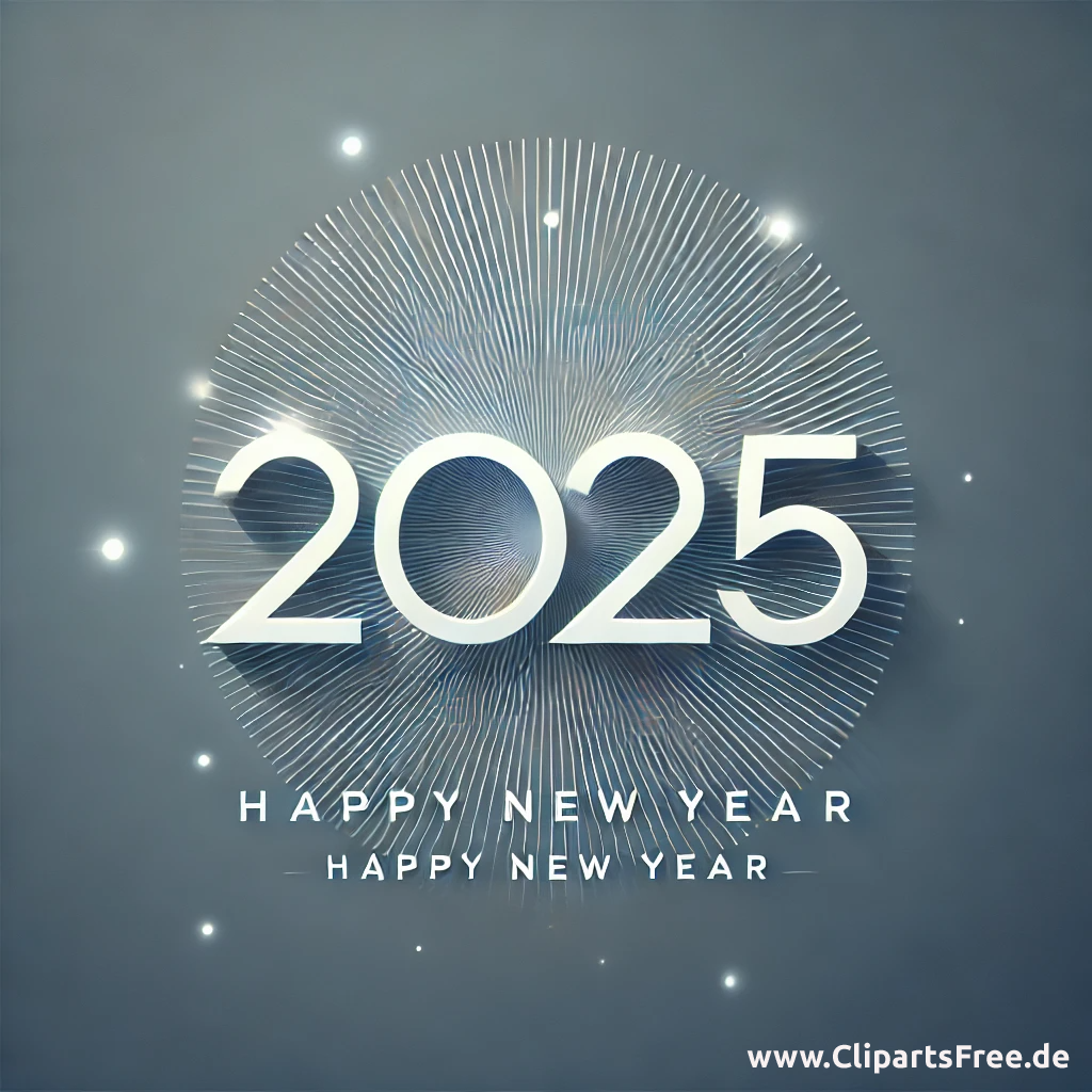 Frohes Neues Jahr 2025 Wunsch im offiziellen Stil