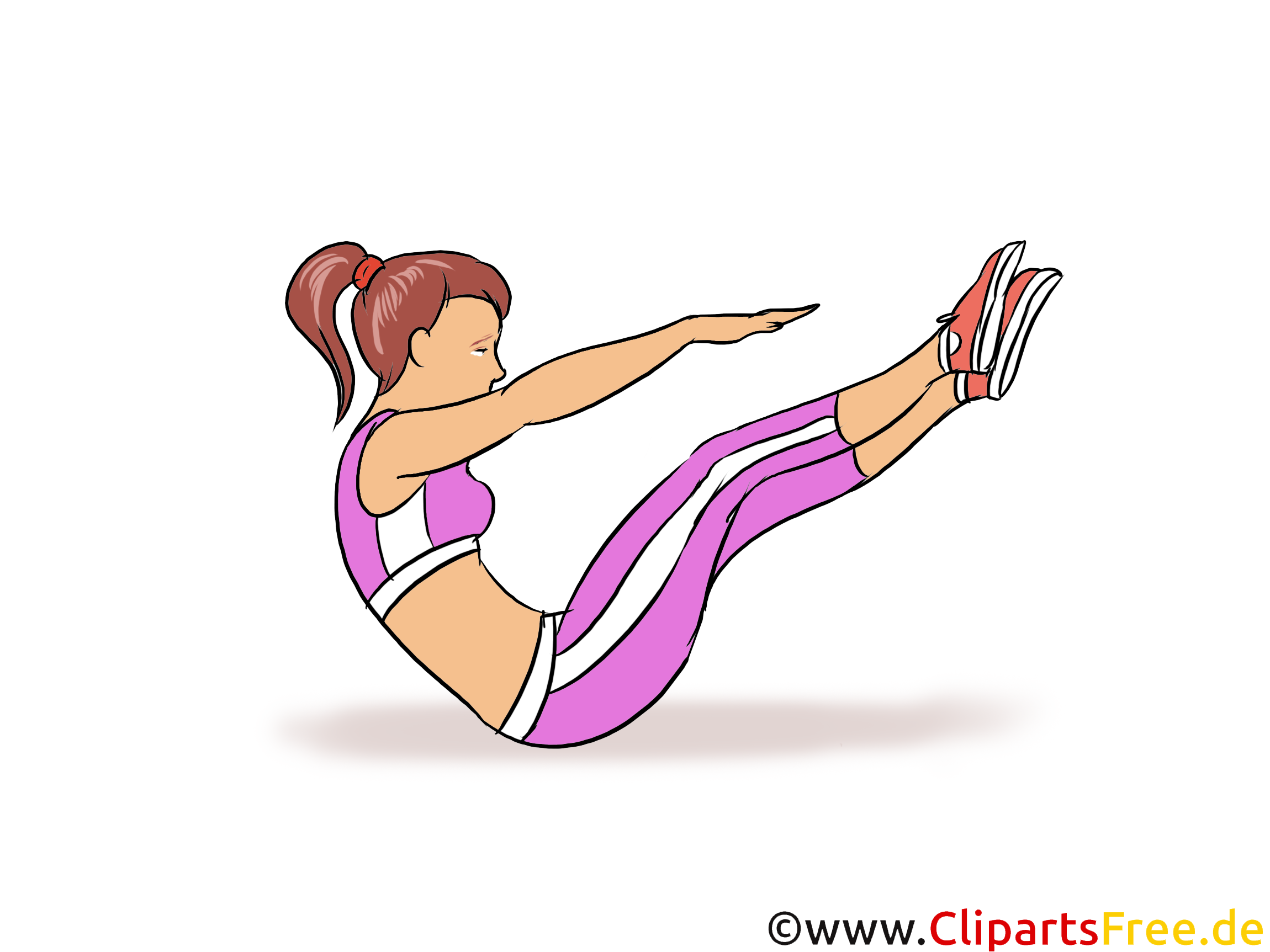 Gimnasio clipart mujer joven haciendo deportes