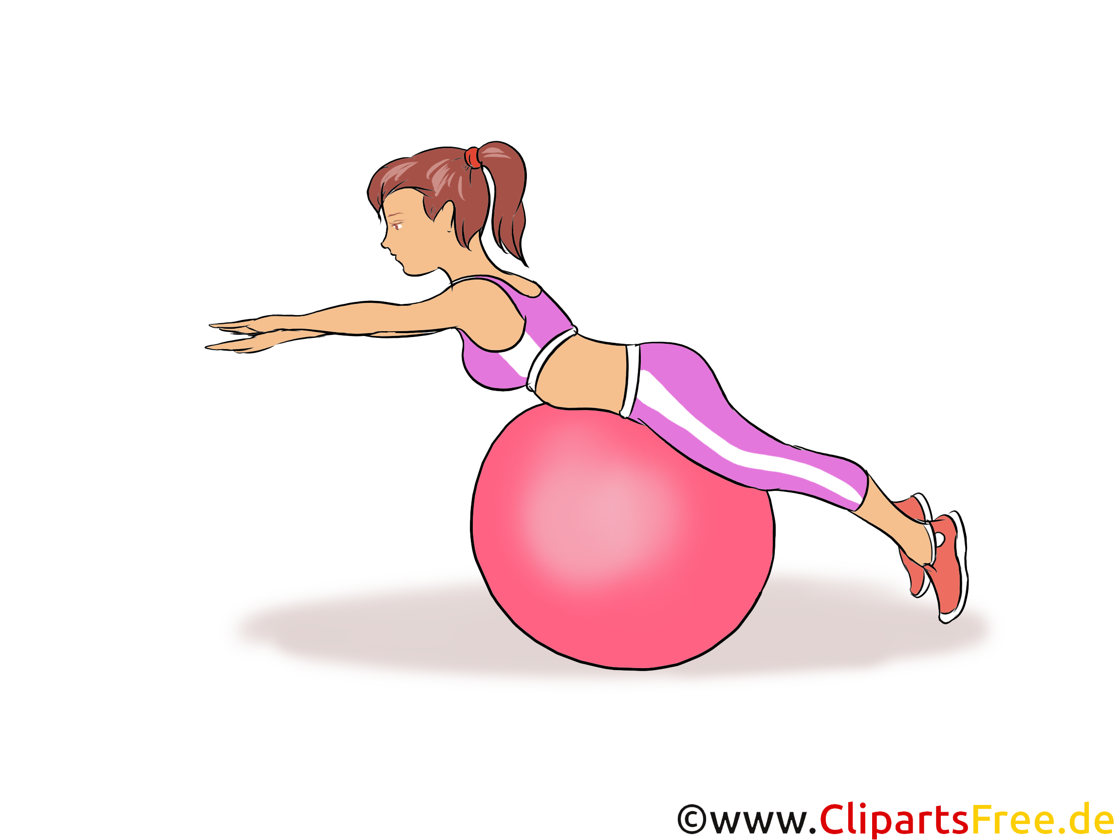 Gesundheit Workout Gymnastik Clipart Illustration Bild