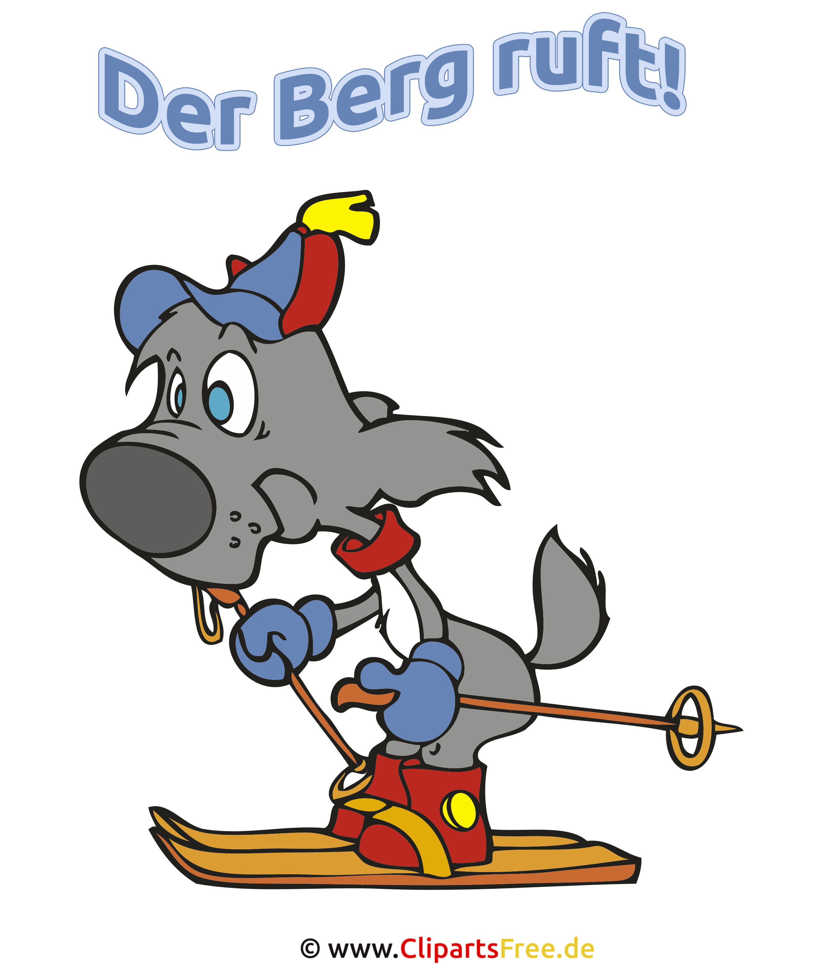 Lustige Sprüche für Skizeit - Der Berg ruft!