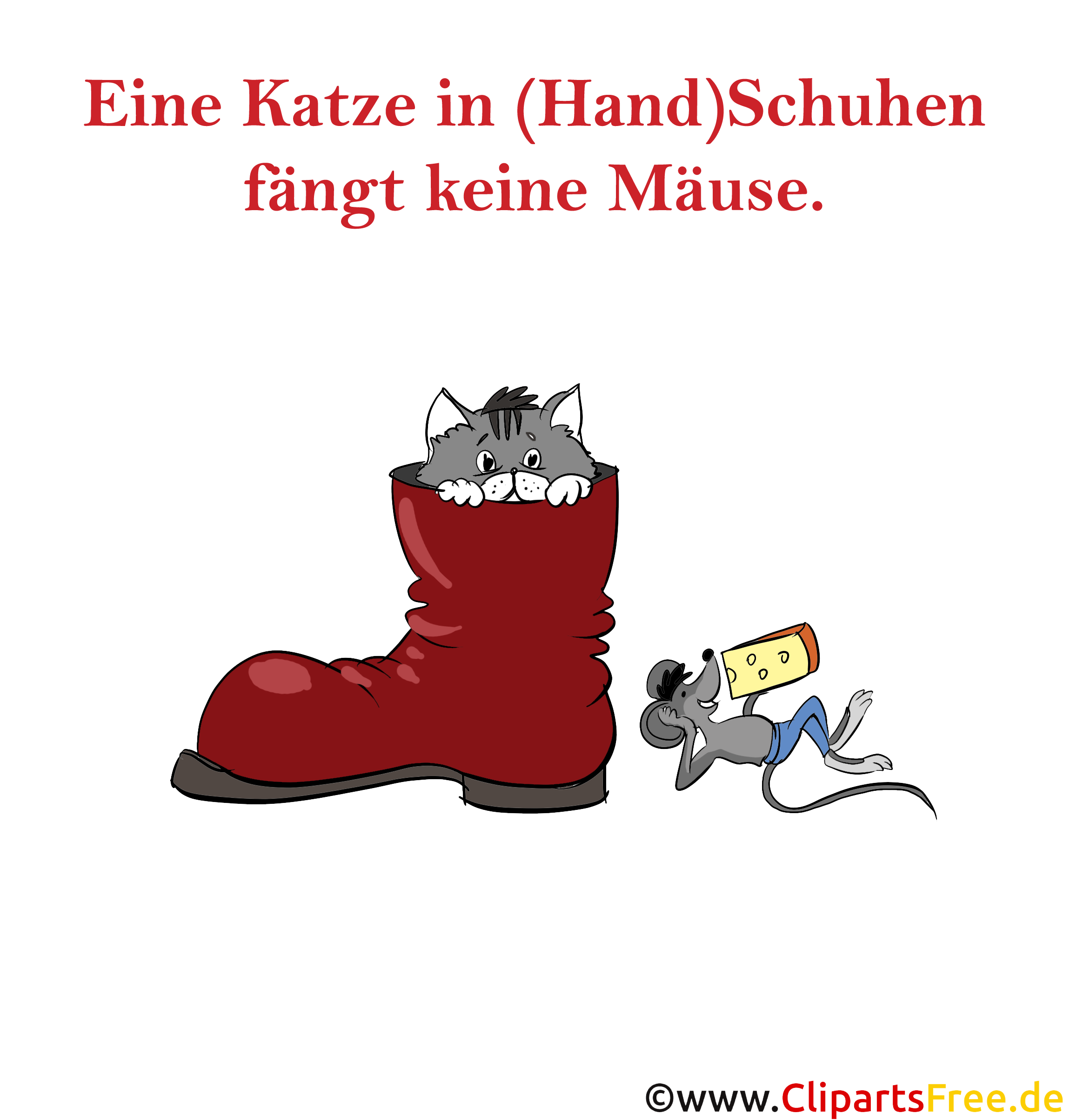 Sprüche über Katzen und Mäuse als Bilder für Messenger
