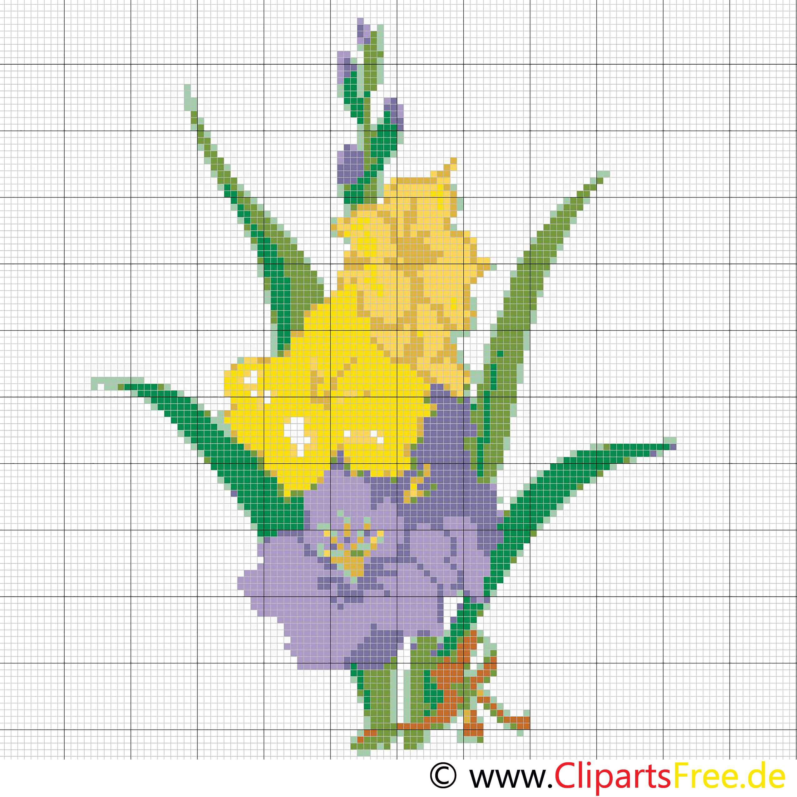 Sticken Vorlage Hibiskus