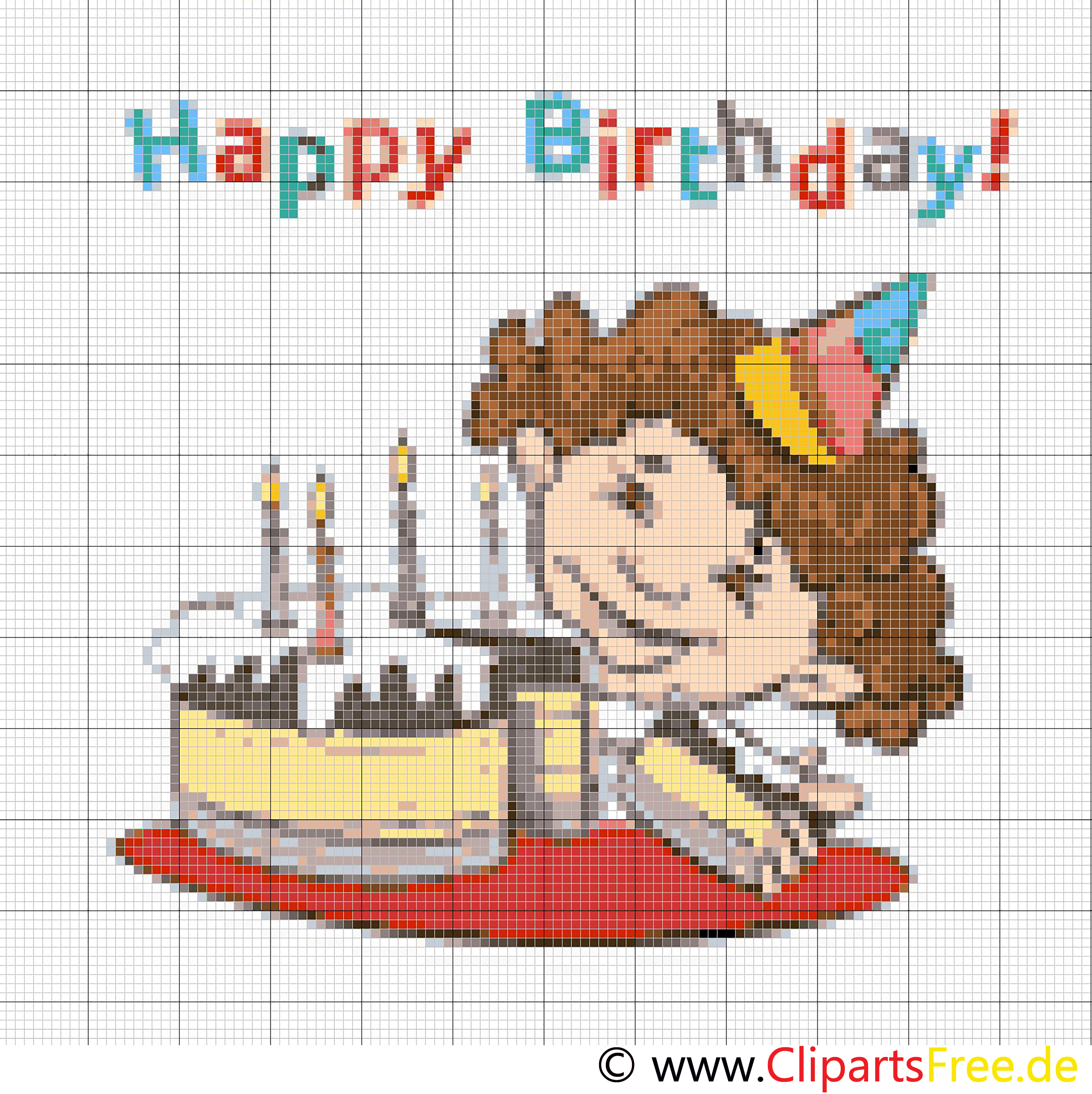 Kindergeburtstag Vorlage Sticken