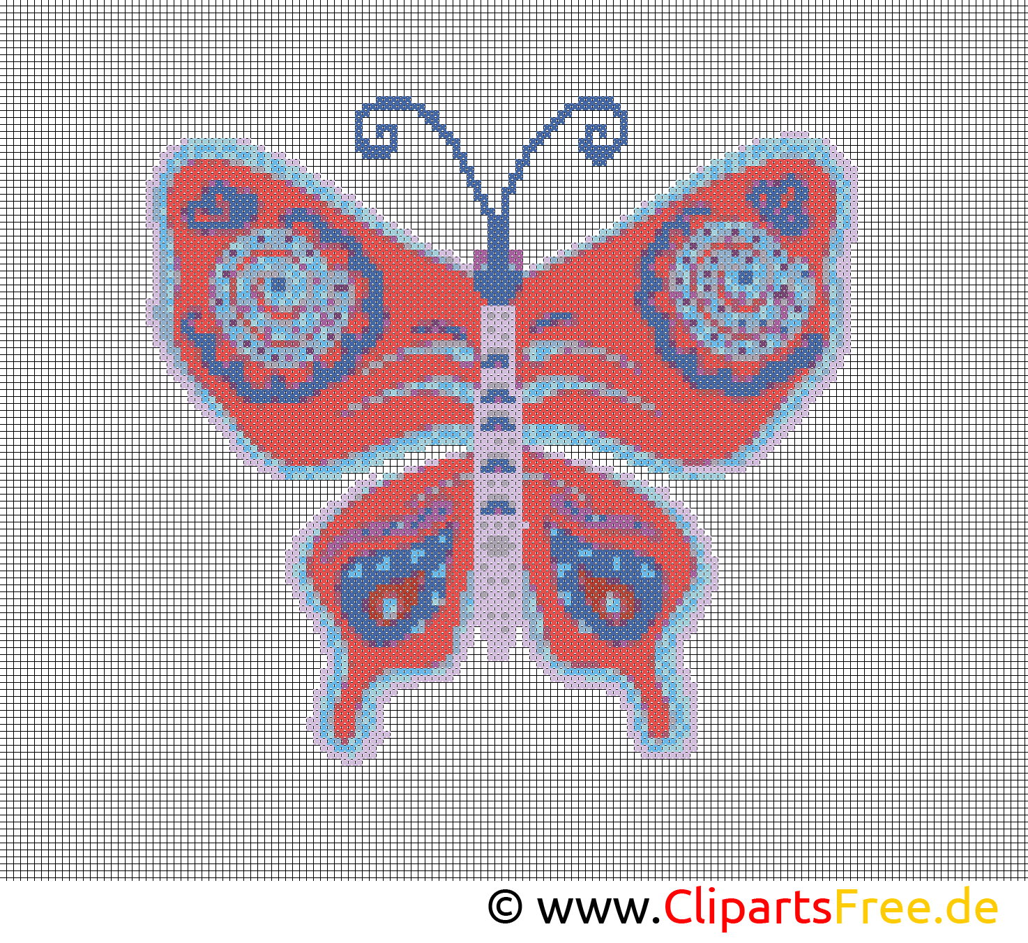 Stickmuster kostenlos Schmetterling