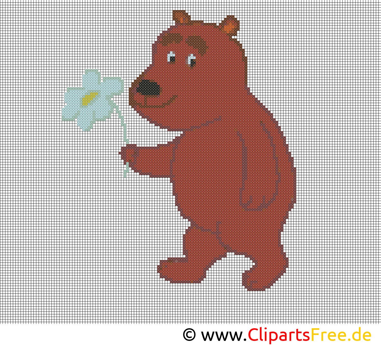 Urso Bordado Em Ponto Cruz Projeto do bordado do urso do ponto da cruz