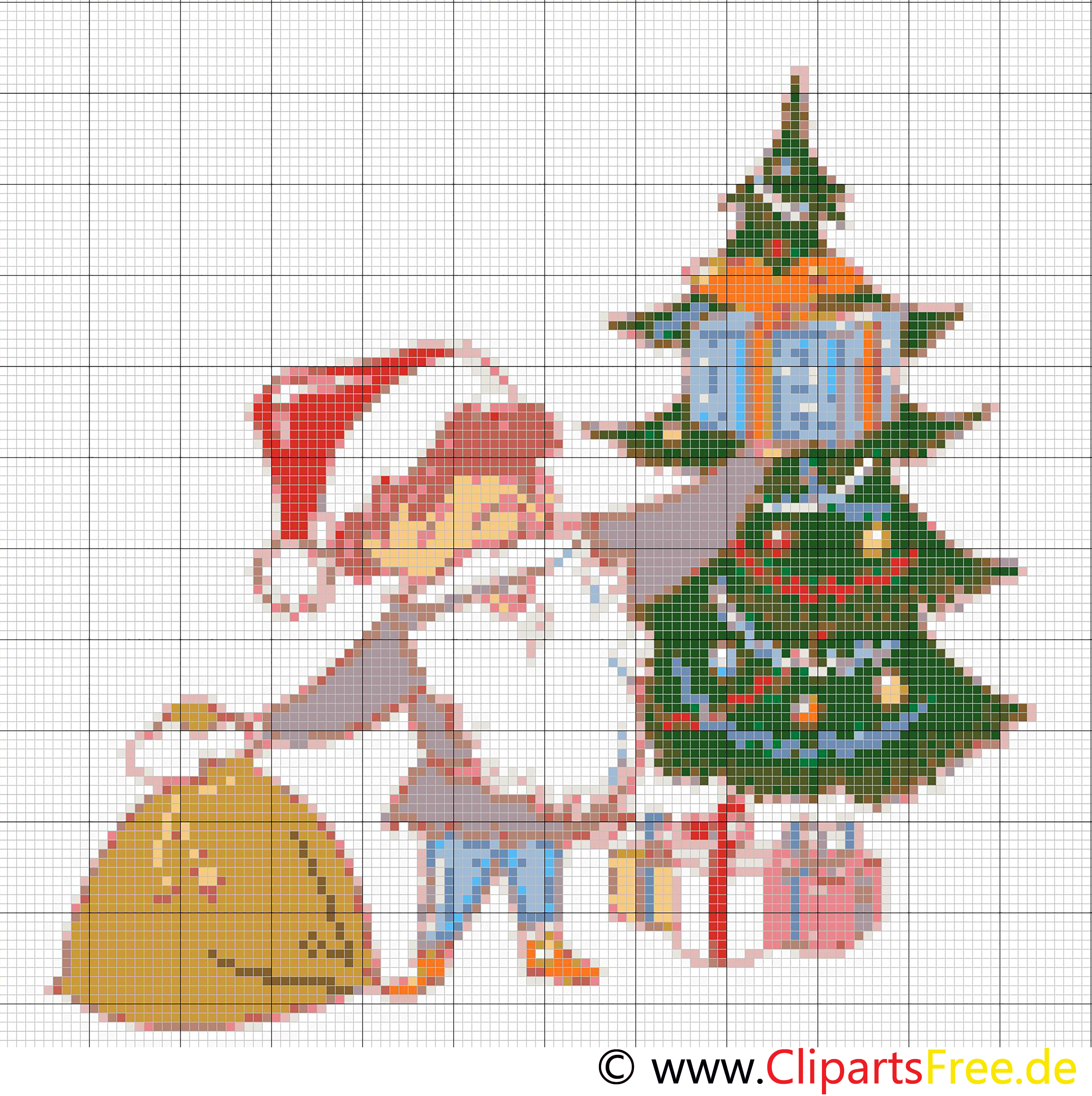Stickvorlage Prosit Neujahr