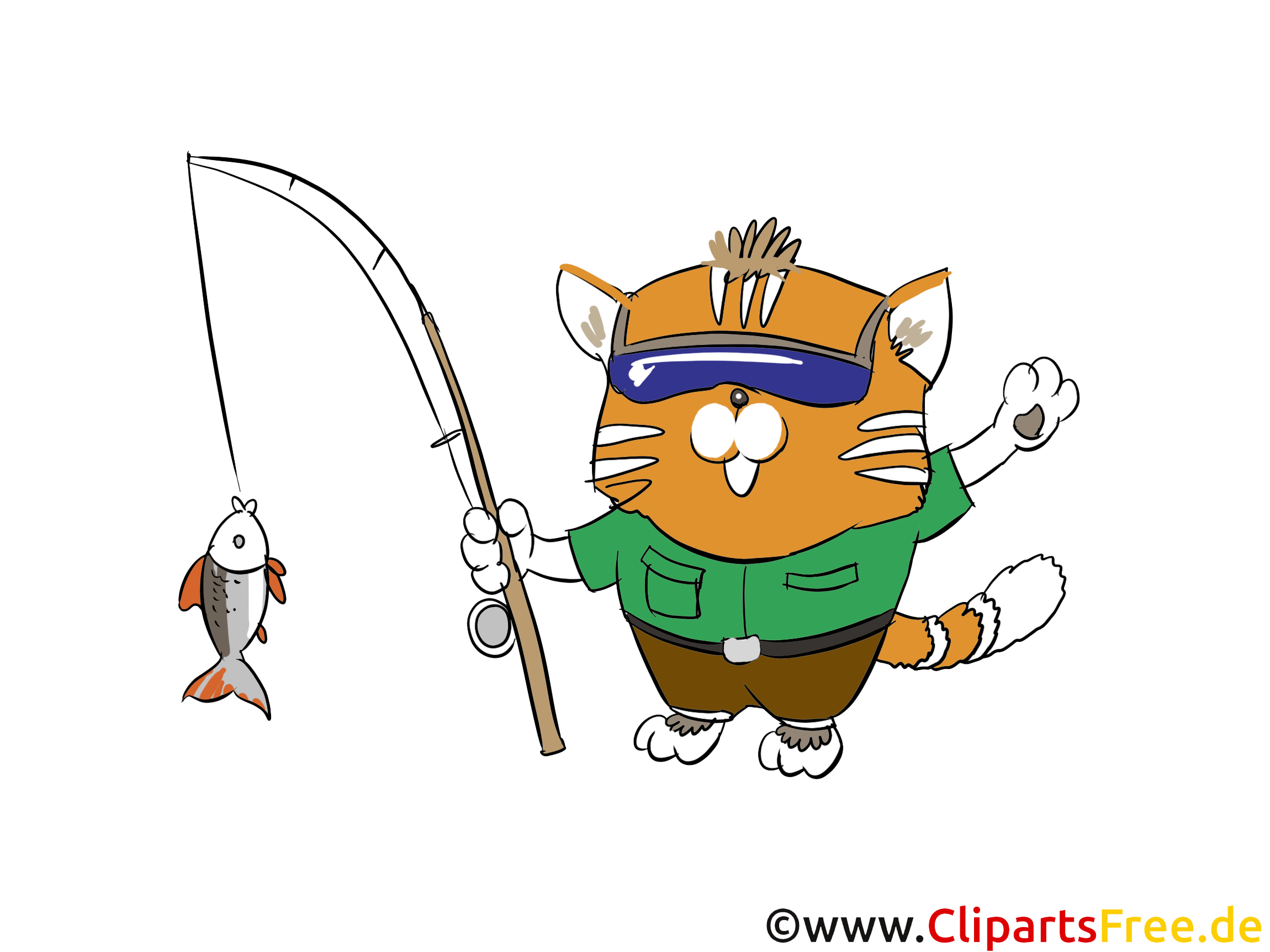 Cat goes fishing картинки