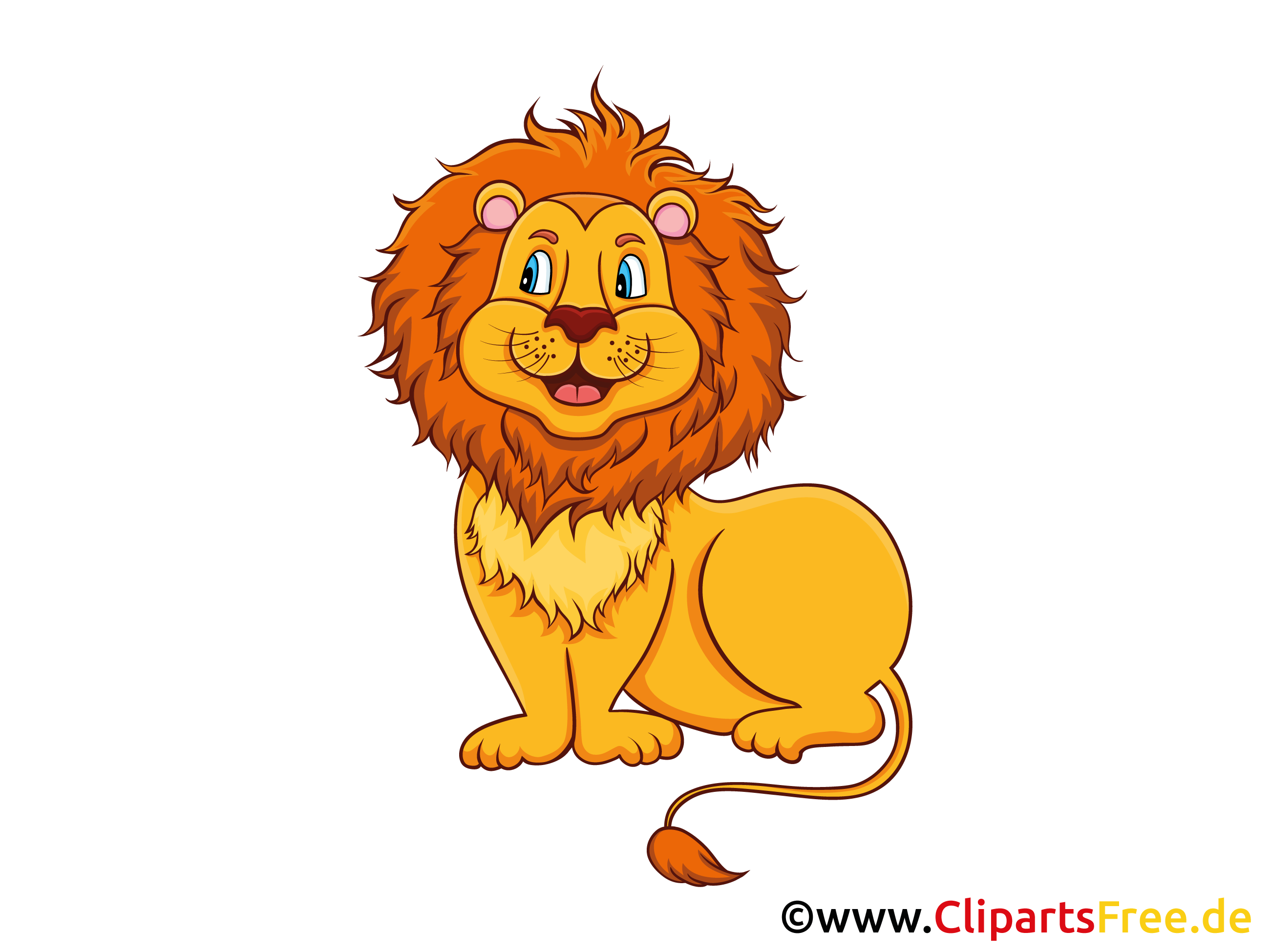 Lion In The Zoo Clipart Graphic Illustration Free Picture