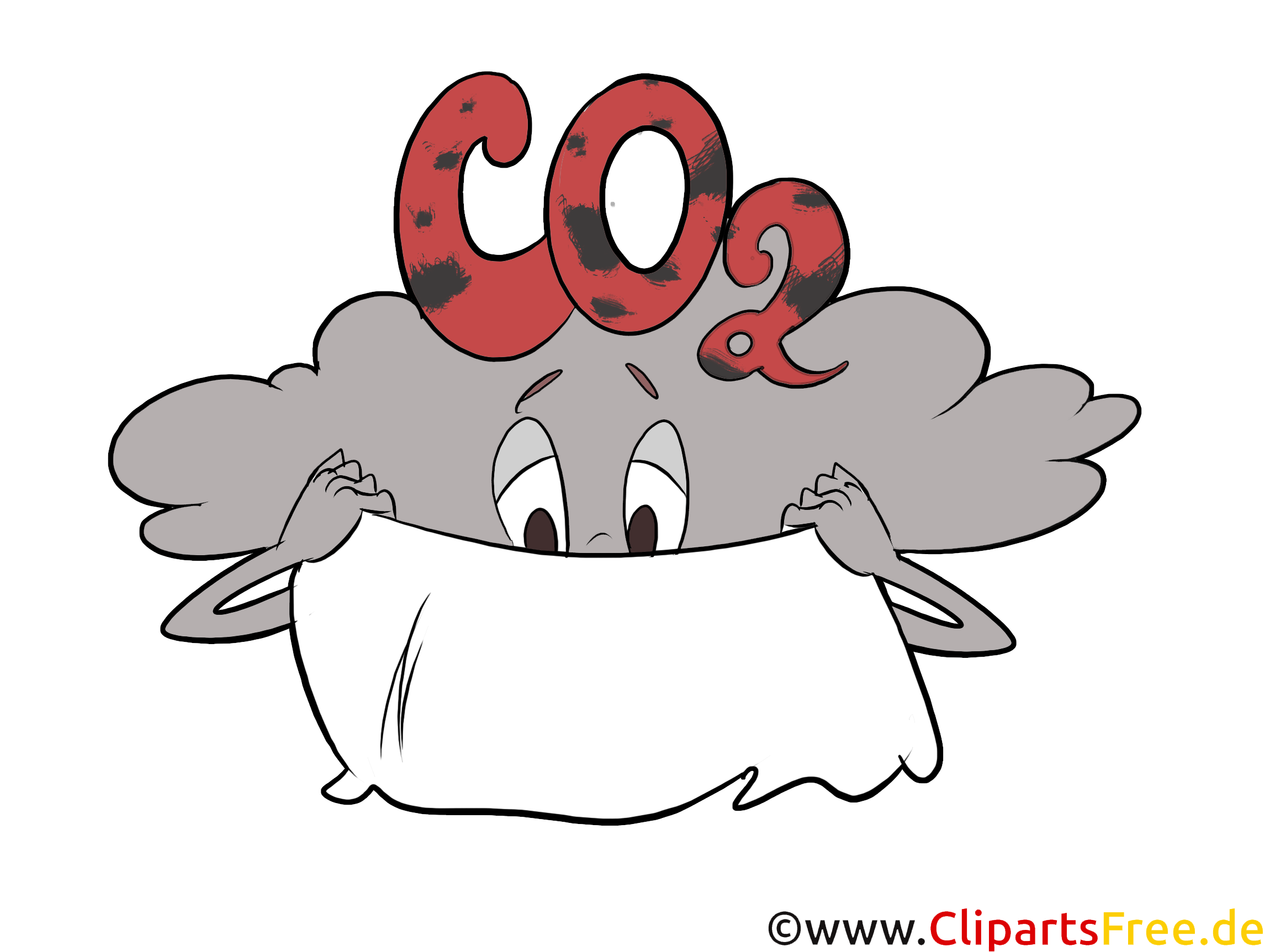 灰色の雲co2ストック画像 クリップアート イラスト