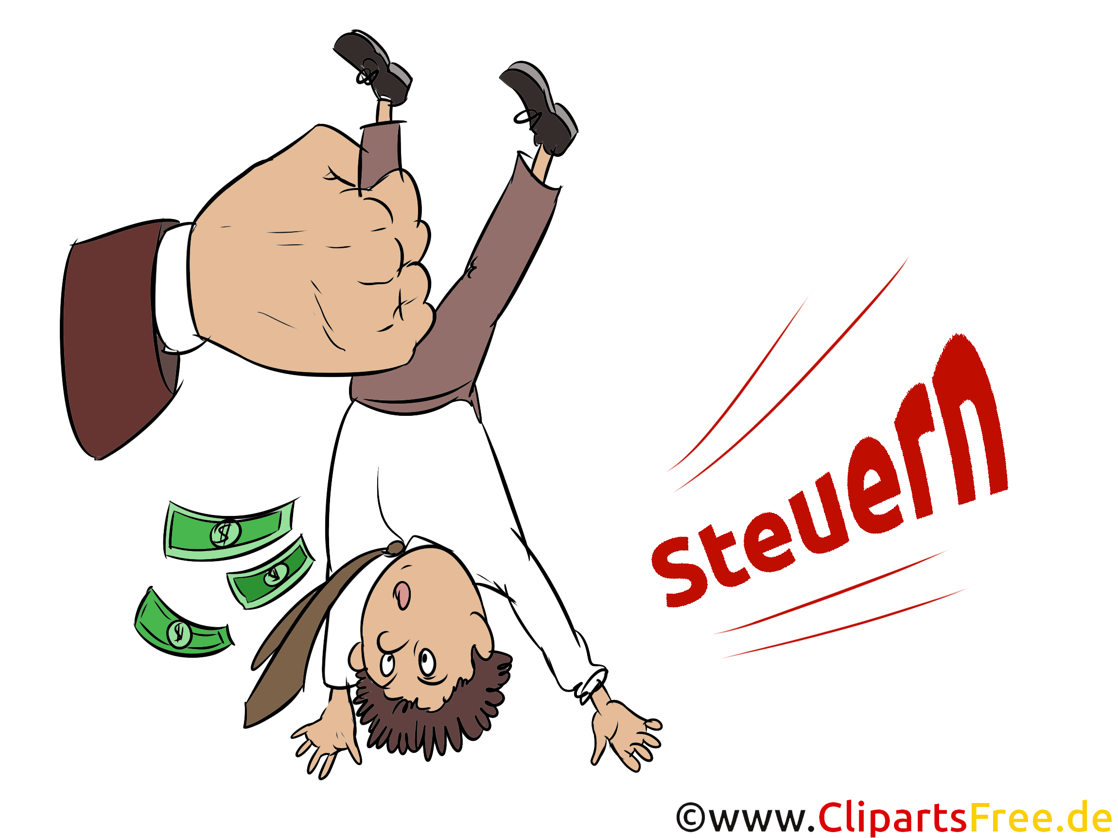 Unternehmer und Steuern Illustrationen, Bilder, Cliparts