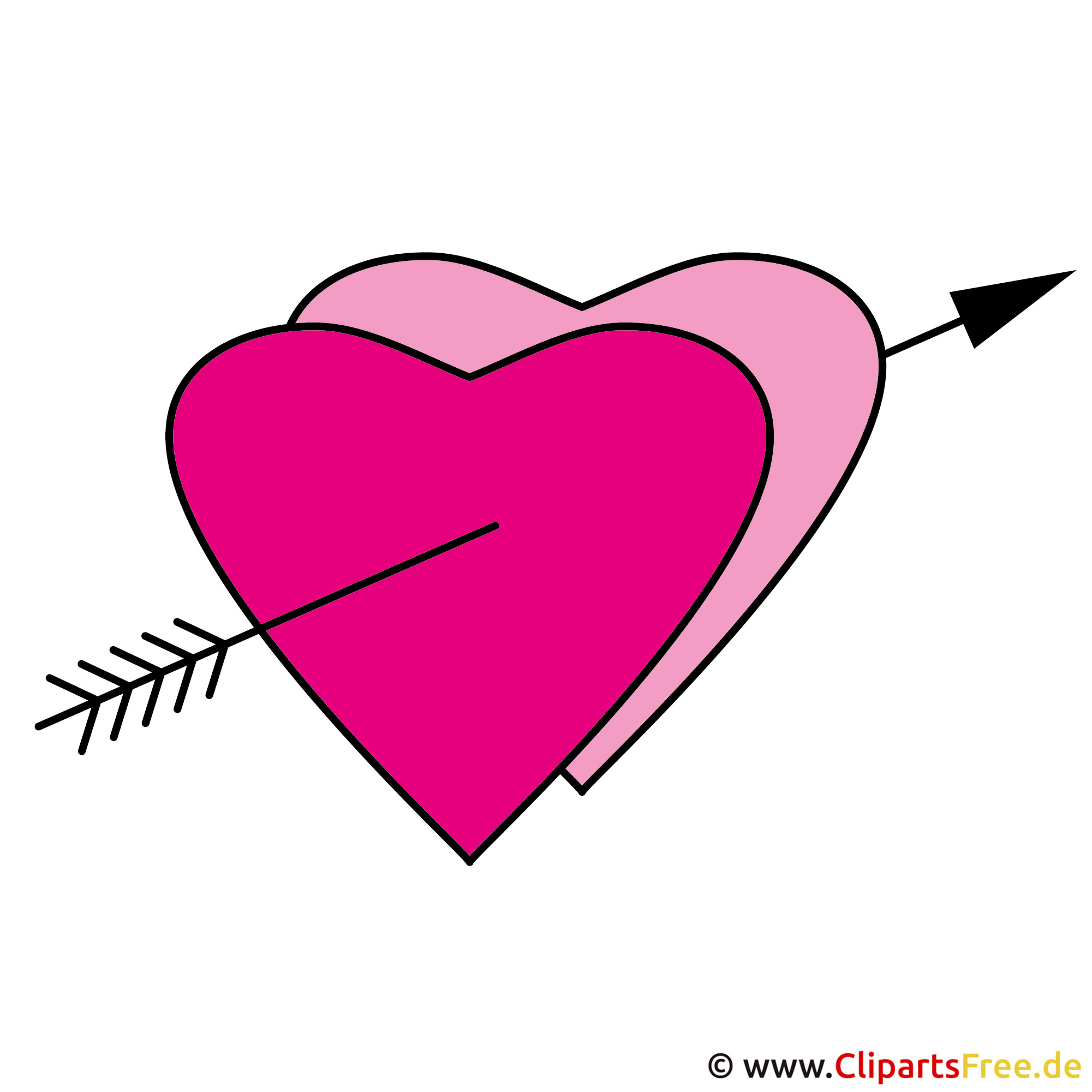 Herz mit Pfeil Clipart - Bild
