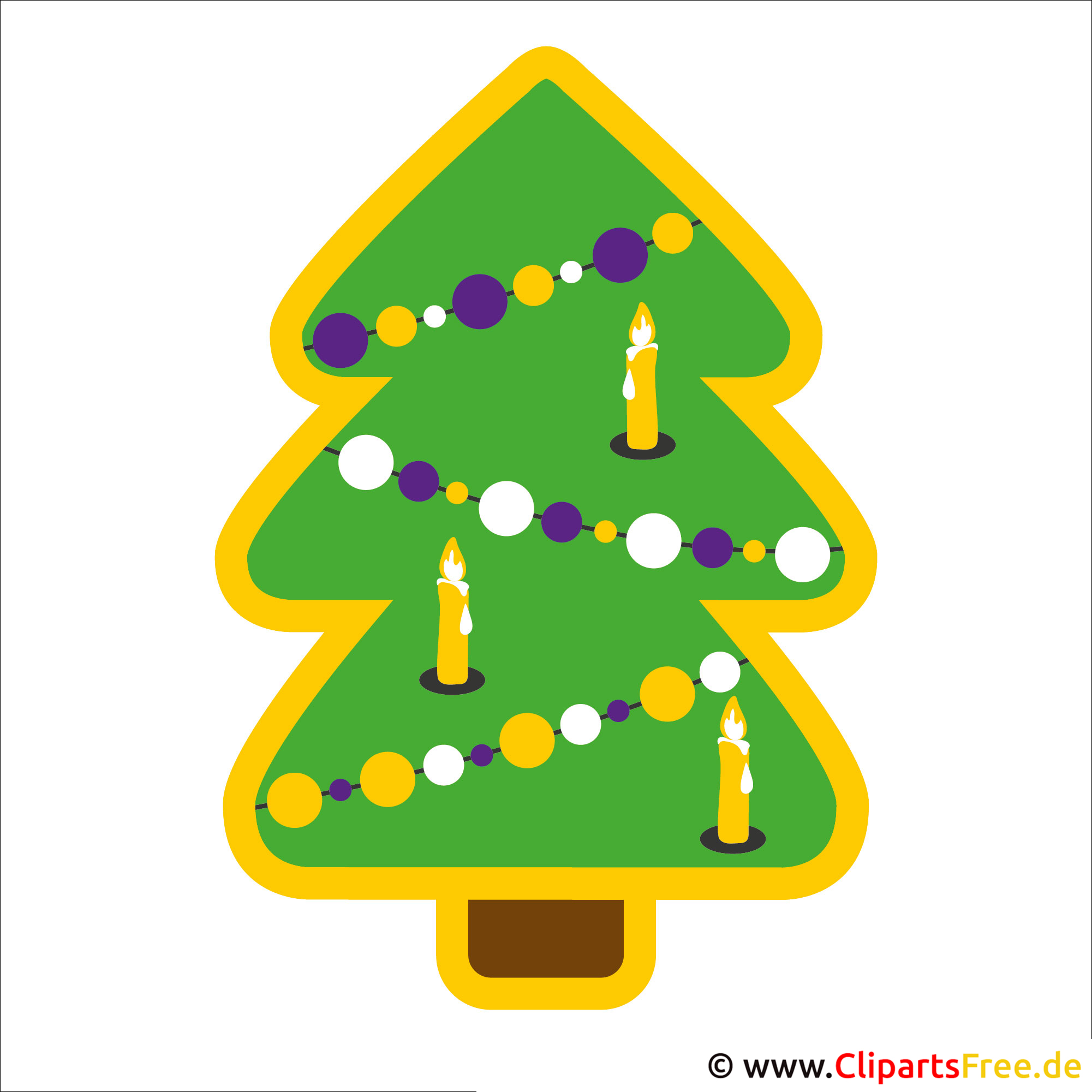 Cartoon Tannenbaum Weihnachtsbild Kostenlos