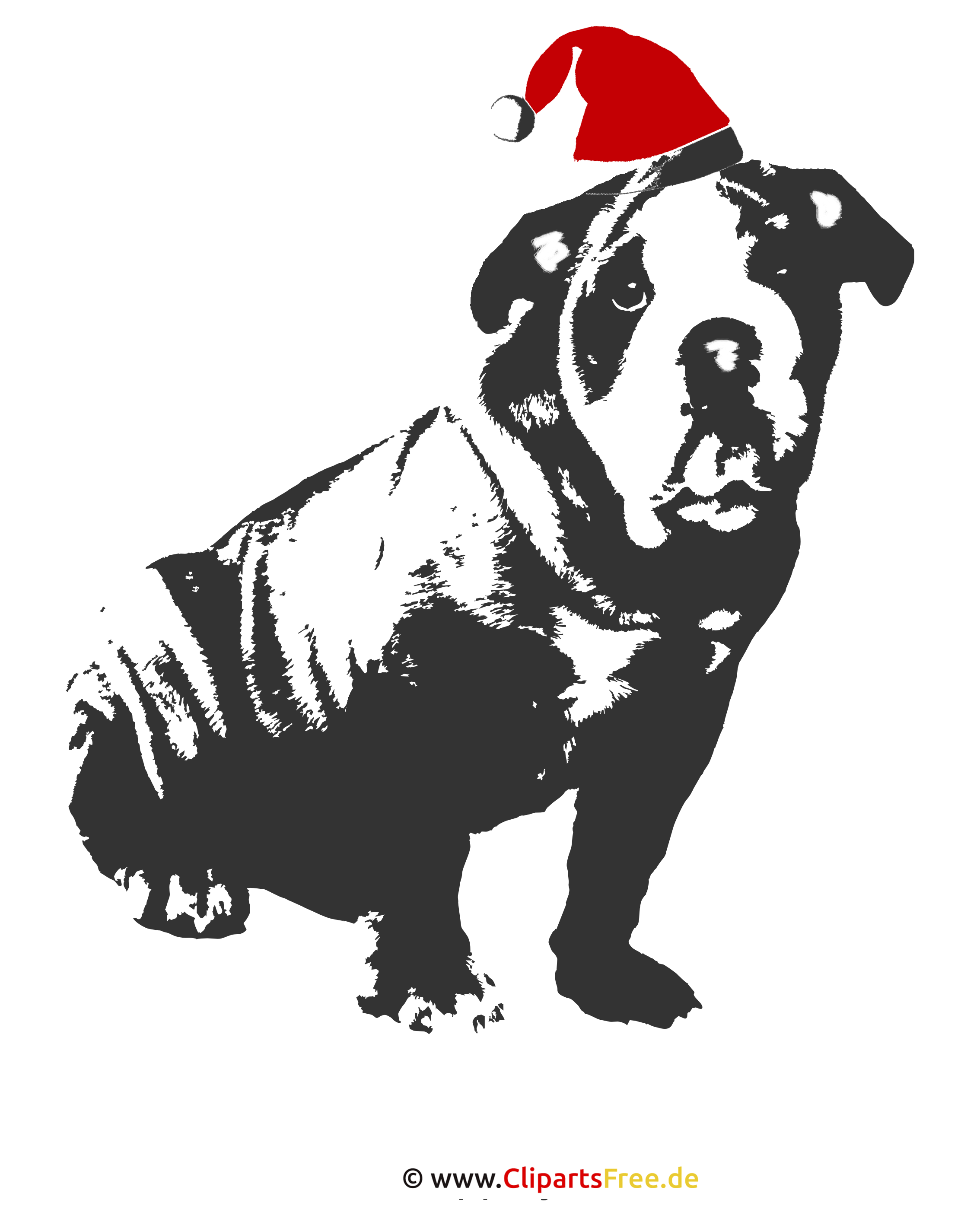 Hund Neujahr Bild Clipart