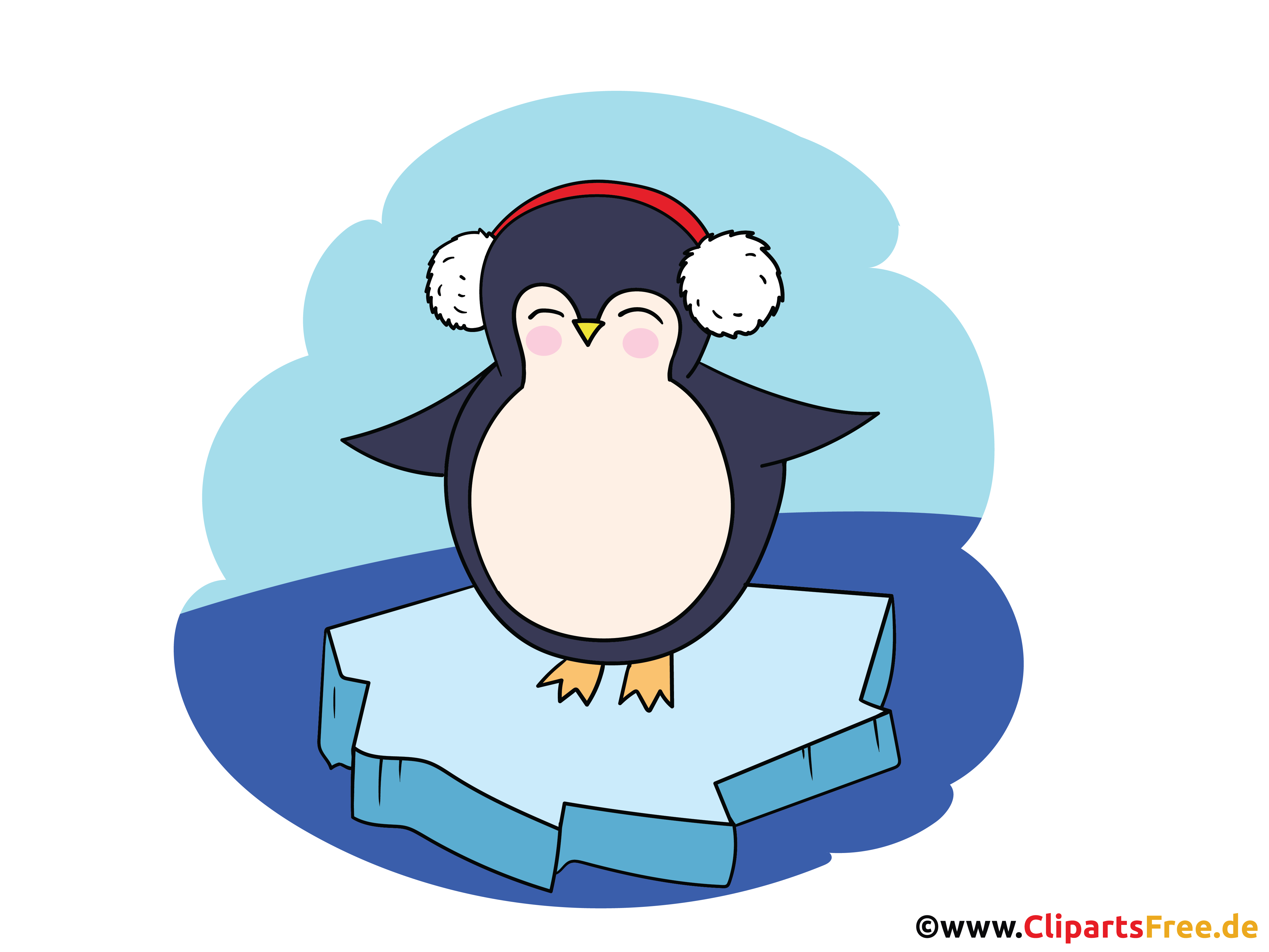 流氷のペンギンクリップアート イラスト 画像png