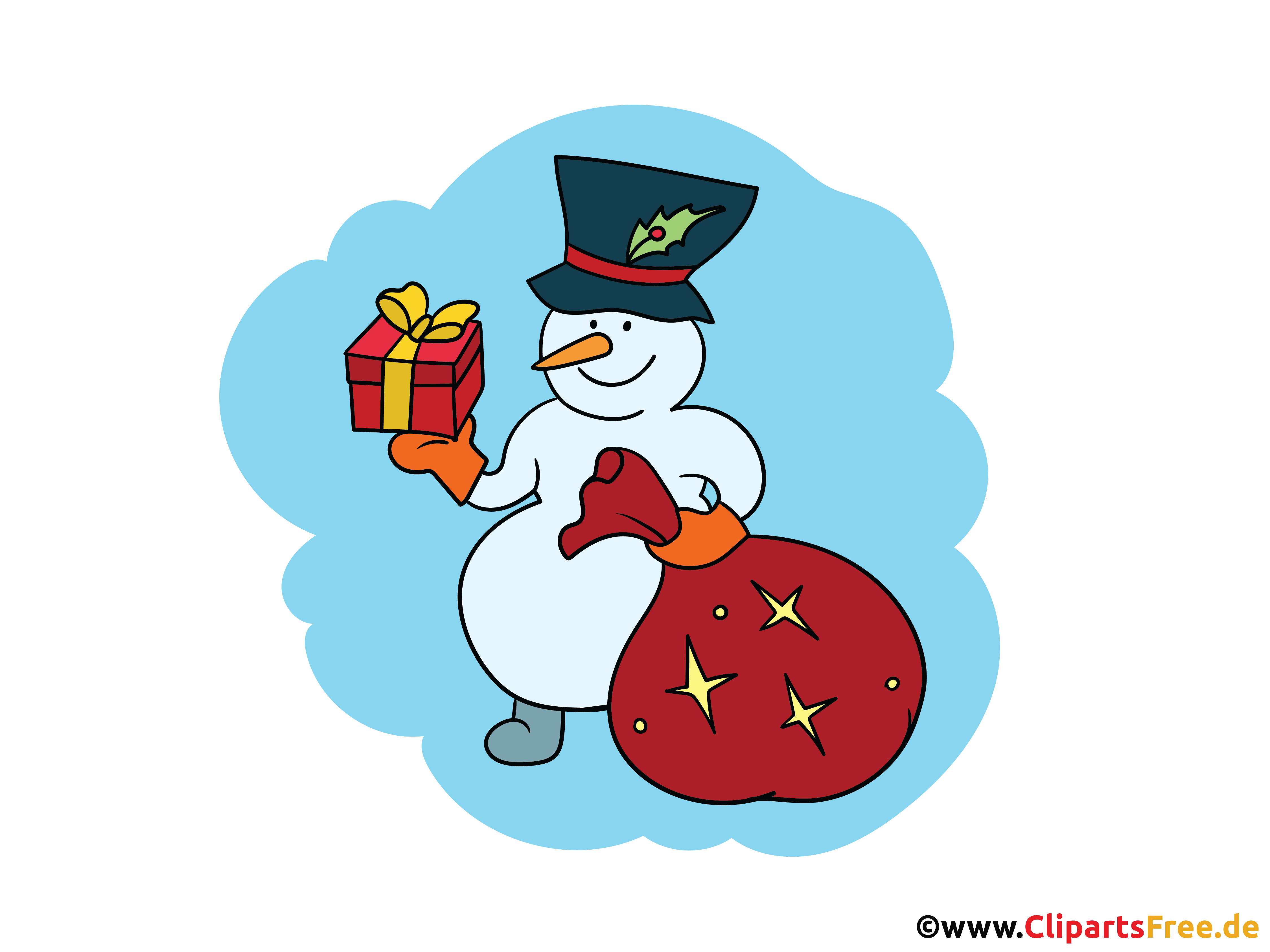 Cliparts Weihnachten Schneemann