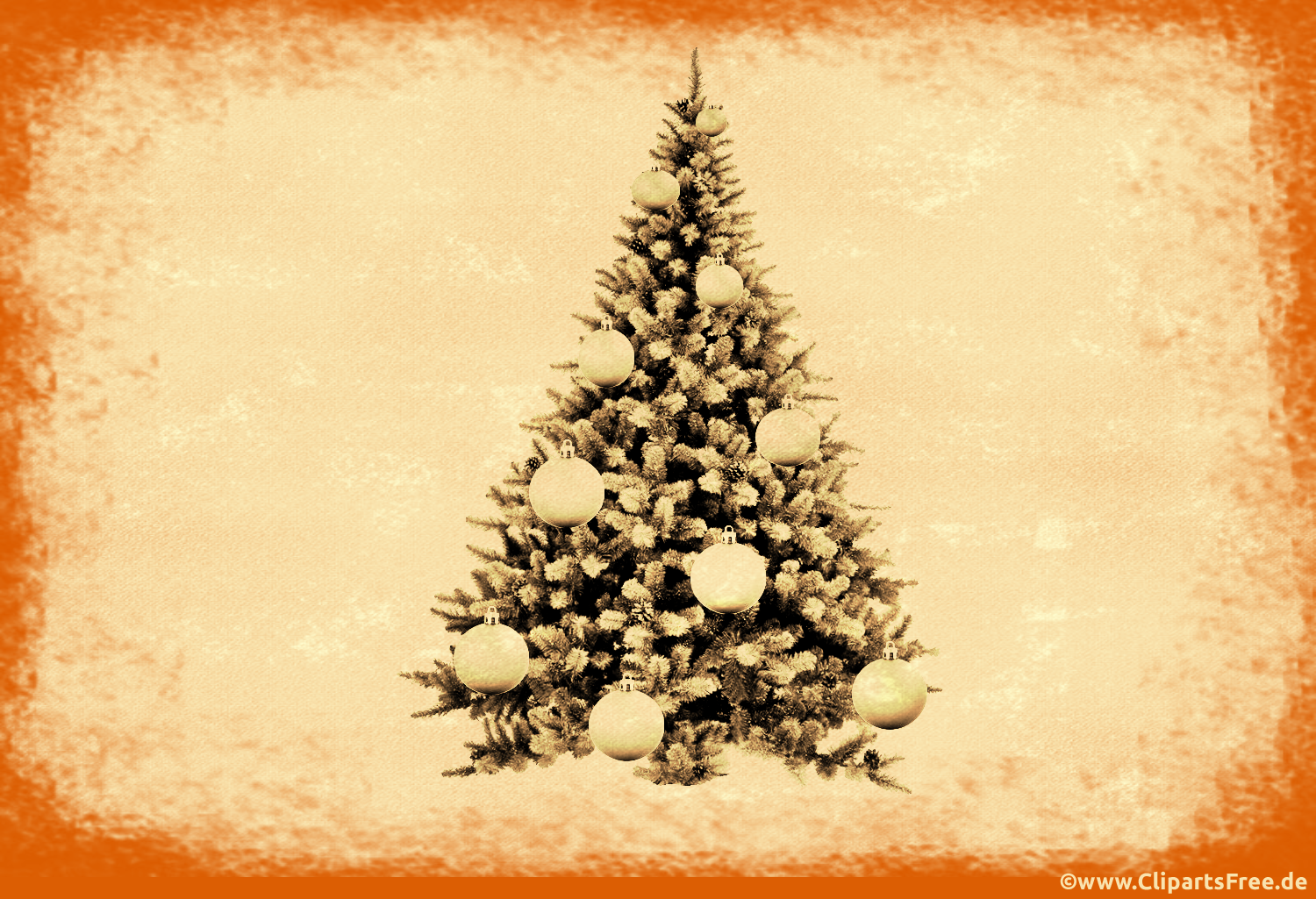 Weihnachtsbaum vintage Illustration