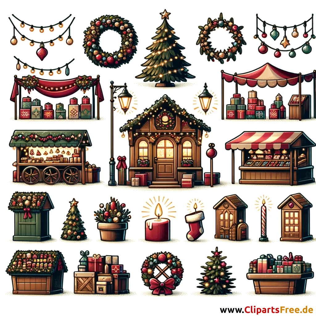 Vintage Cliparts zu Weihnachten