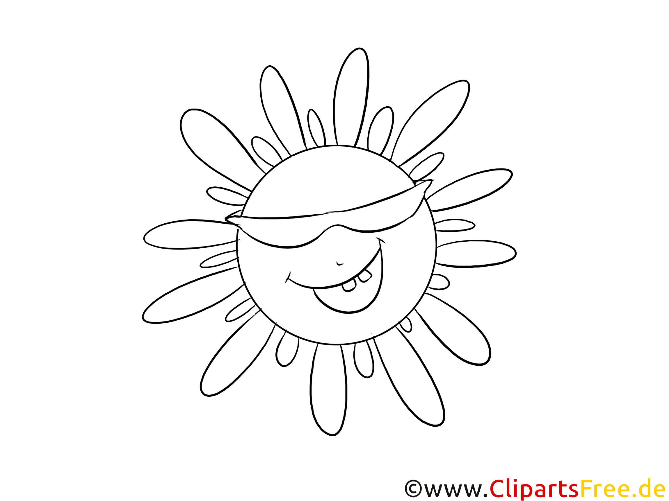 Sonne Clipart Schwarz Weiss