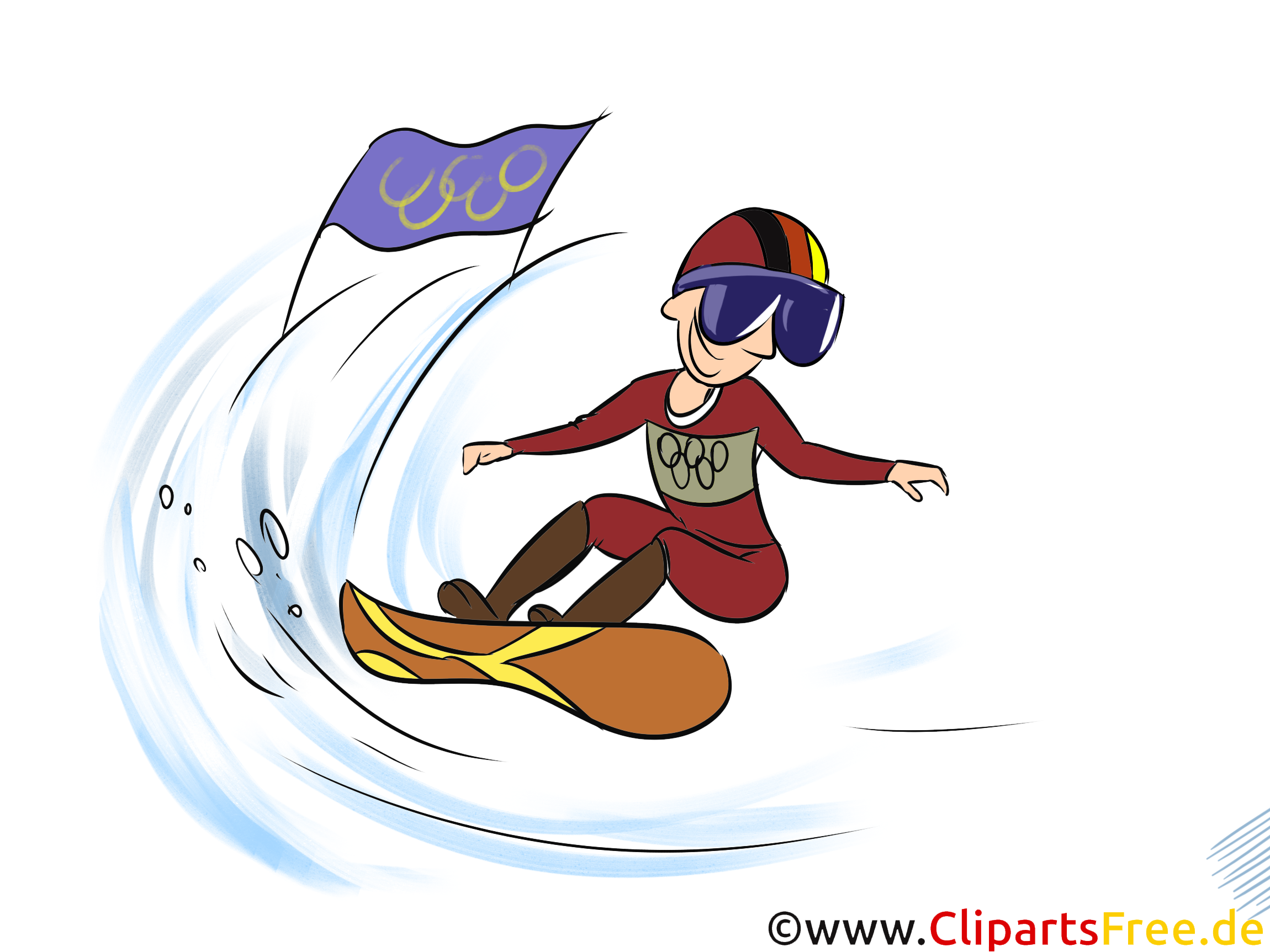 Winter Sportarten Clipart - Snowboard Bild