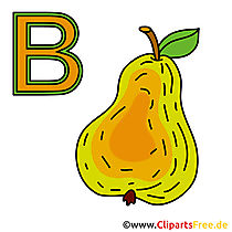 Abc für Kinder - Birne Bild für Lehrer