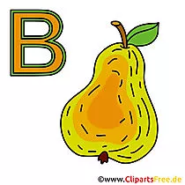 Abc für Kinder - Birne Bild für Lehrer