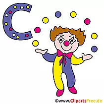 Abc lernen - Clown Bild für Unterricht