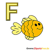 Alphabet lernen mit unseren Bildern - Fisch Bild