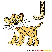 Buchstaben Deutsch - Jaguar Bild für Grundschule