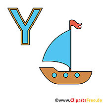 Wörterbuch Deutsch - Yacht Bild für Grundschule