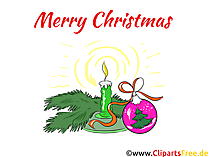 1. Advent Kerze mit Tannenzweigen Clipart, Illustration