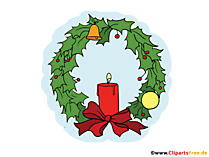 1. Advent Weihnachtskranz Illustration, Bild, PNG Clipart