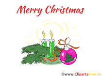 2 Advent Kerzen mit Weihnachtskranz Clipart